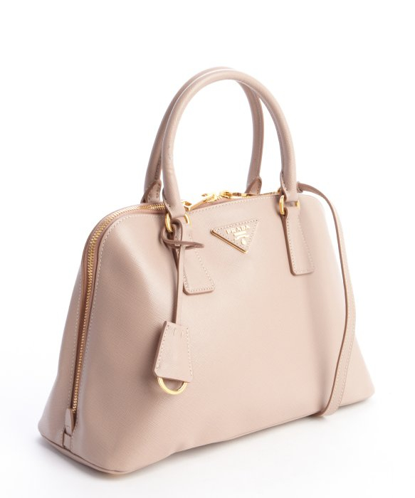 Prada Camel Saffiano Leather Double Zip Top Handle Handbag in ...  