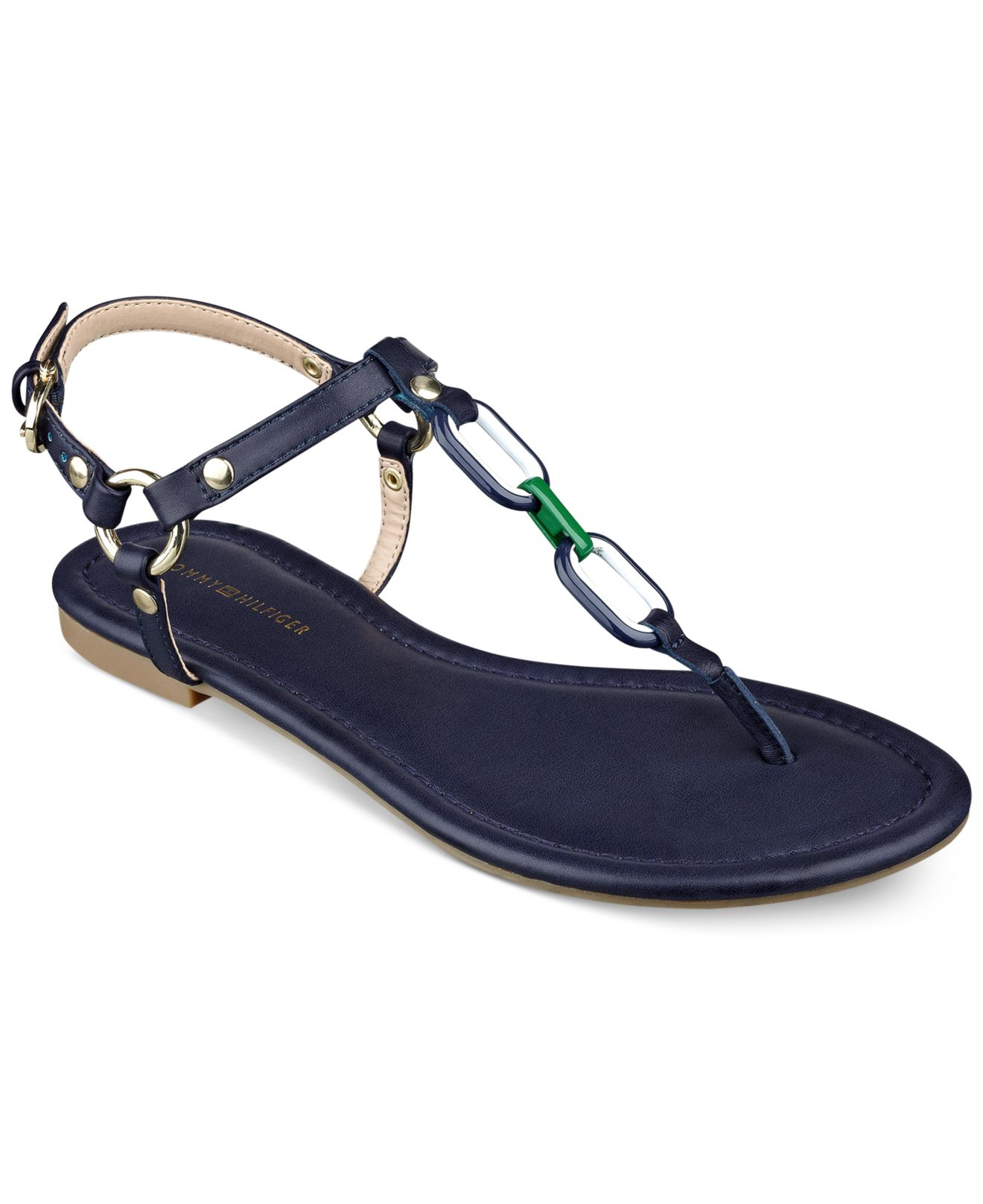 Shelley Flat Thong Sandals in Blue | Lyst