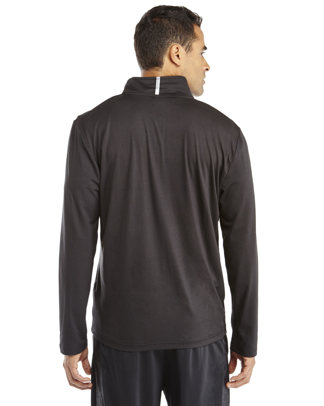 Download Reebok Quarter Zip Mock Neck Shirt in Black for Men - Lyst