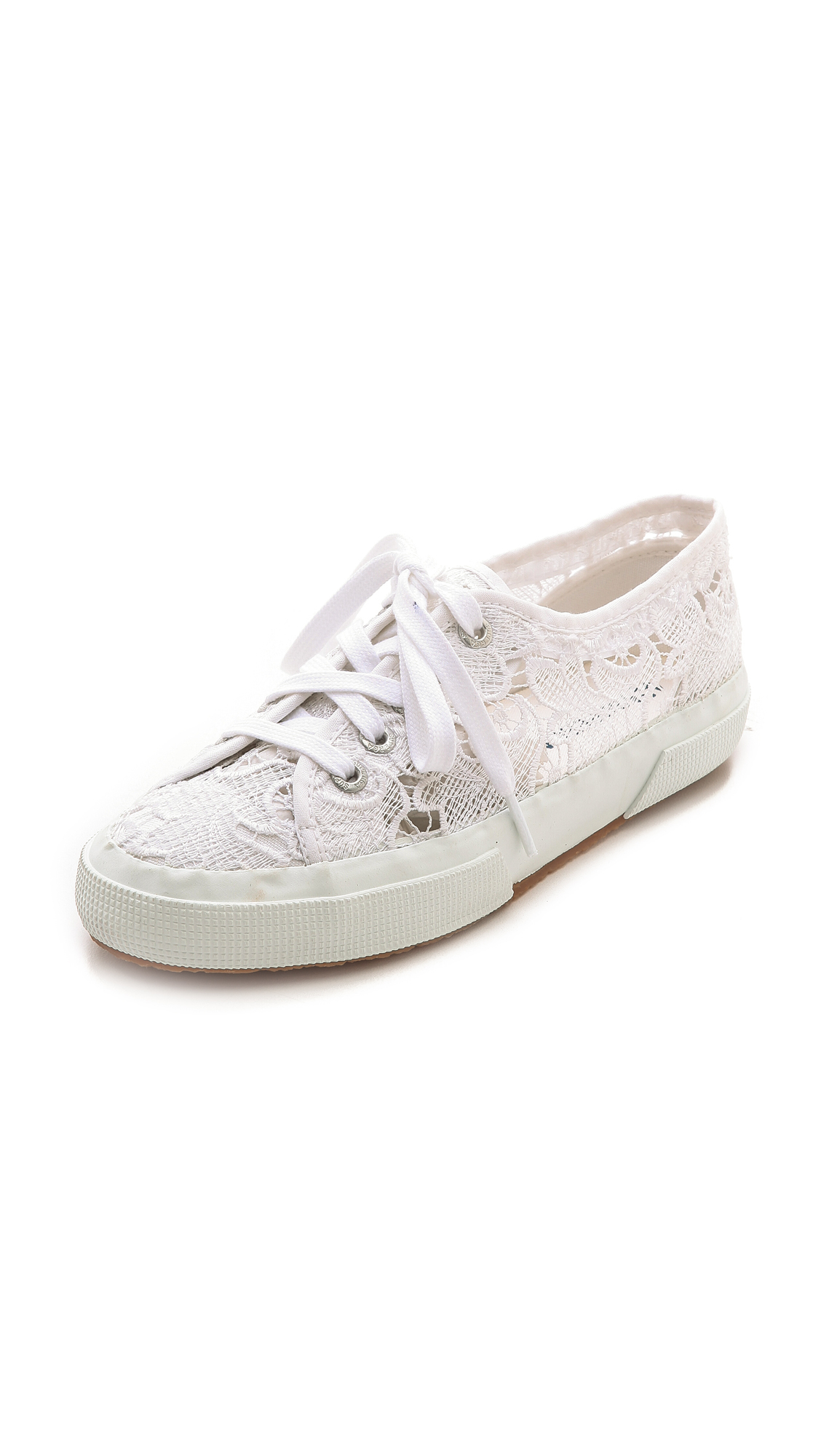 Superga Lace Sneakers in White - Lyst