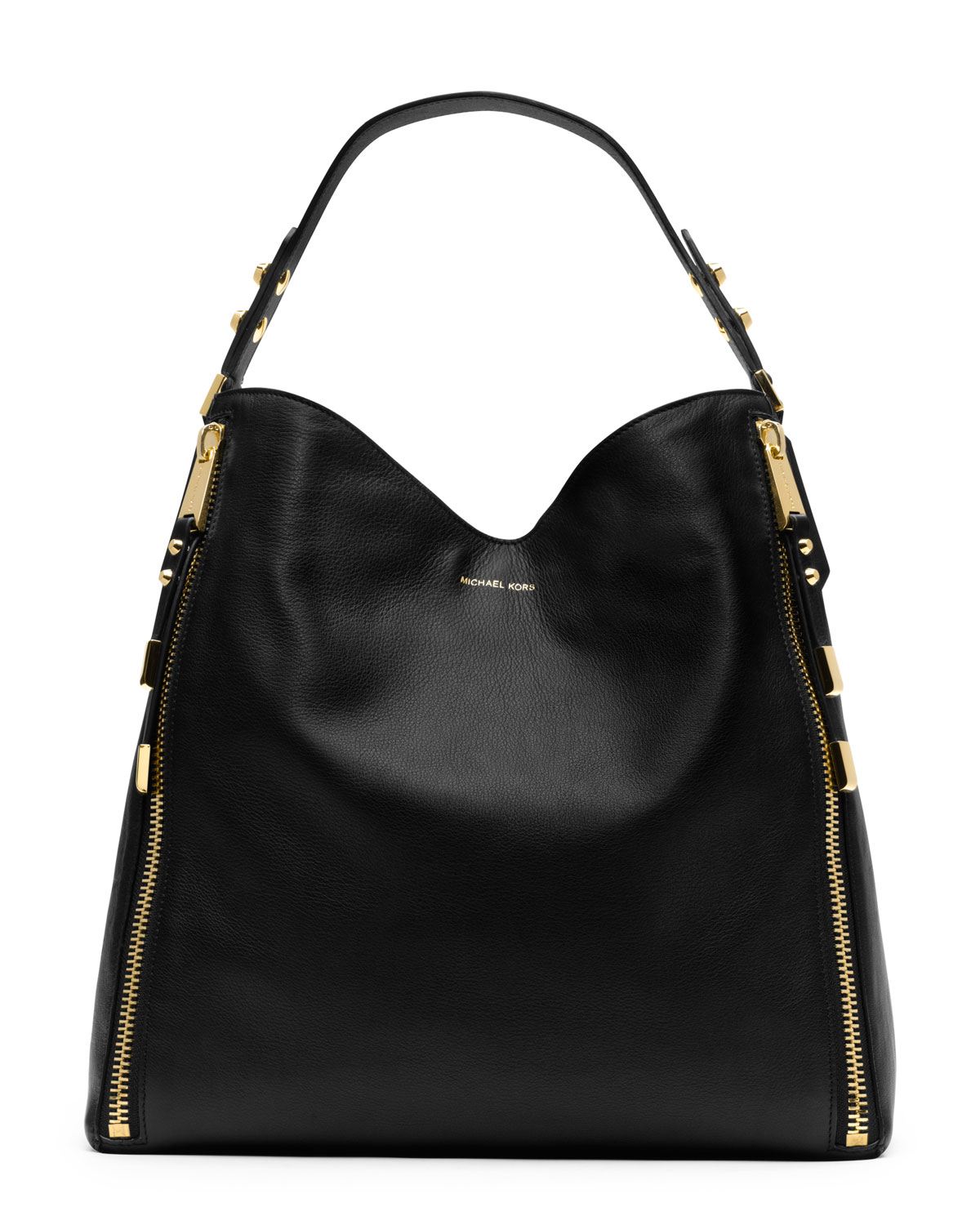 Michael Kors Miranda Zipper Shoulder Bag in Black Lyst