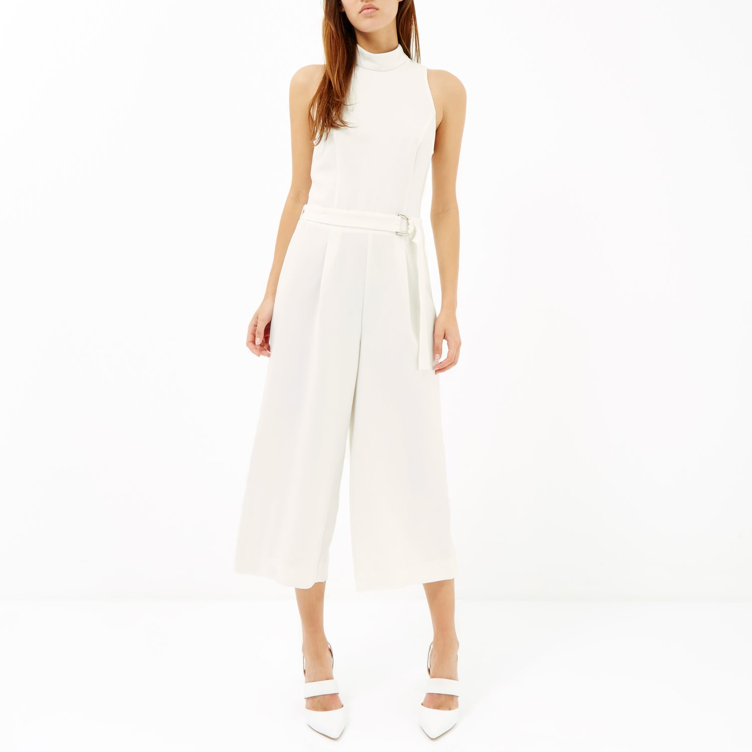 river island cream jumpsuit