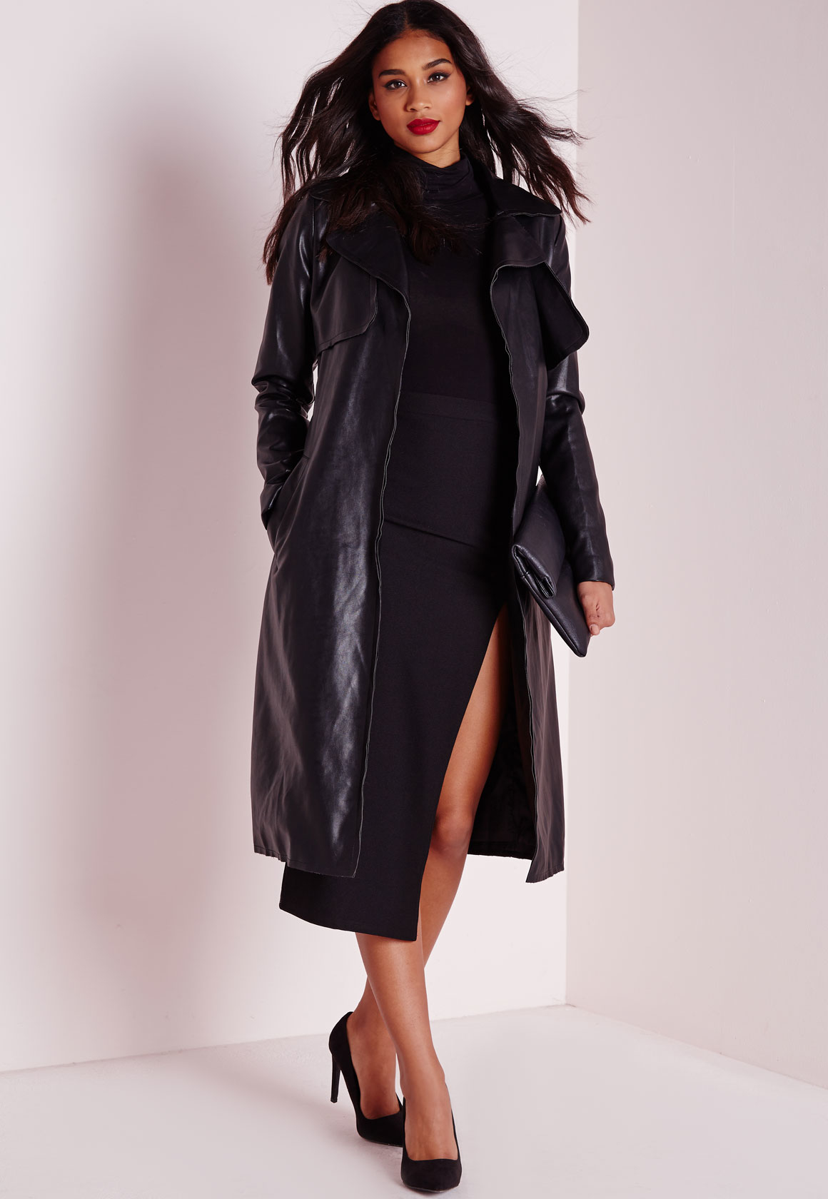 missguided black formal coat
