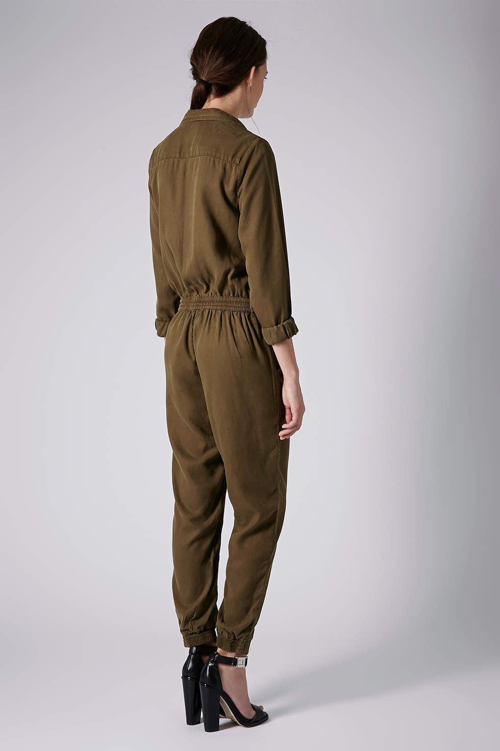 topshop khaki boiler suit