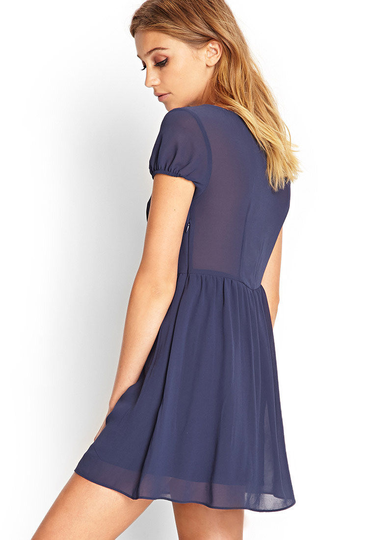 puff sleeve dress forever 21