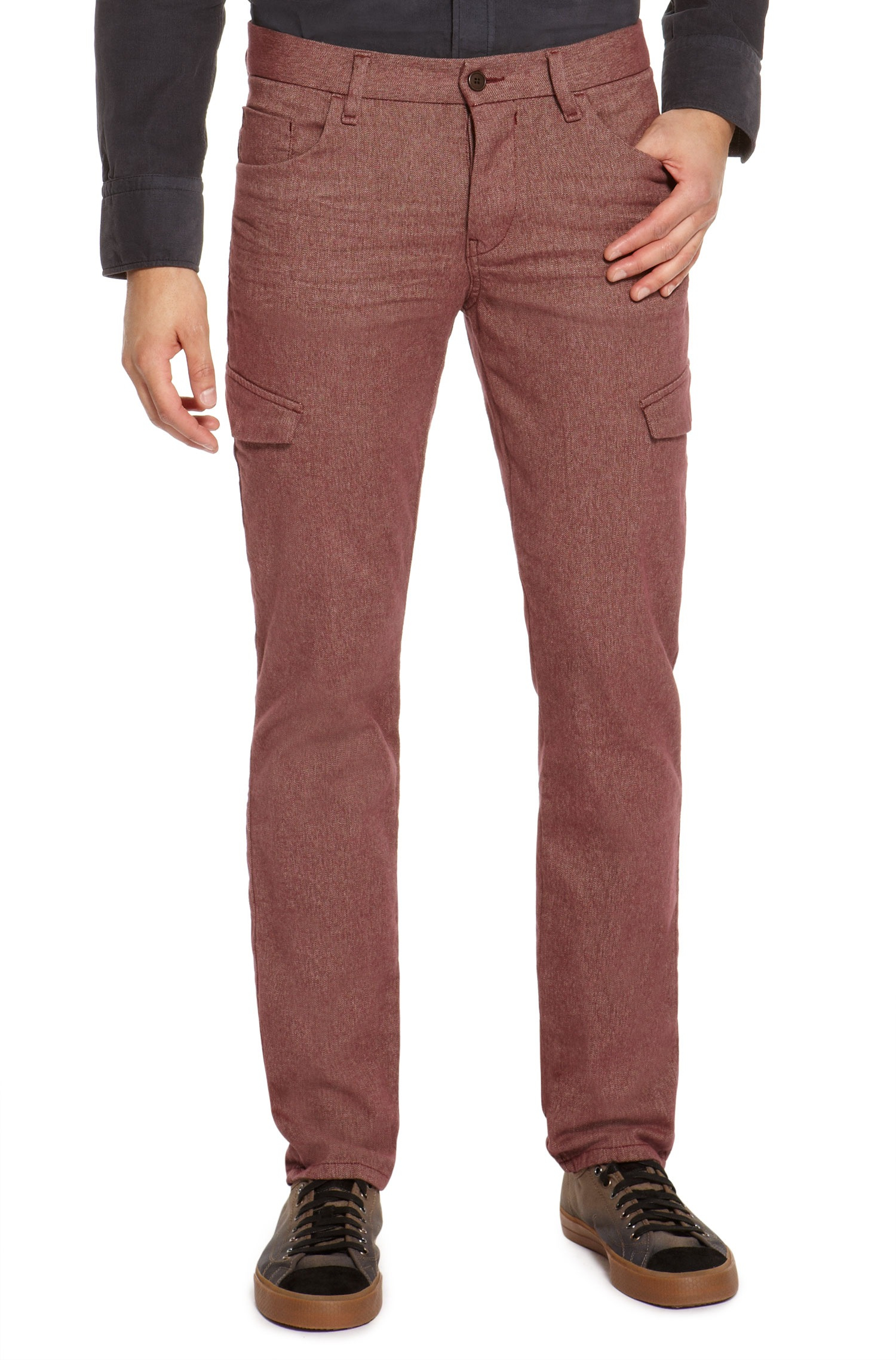 neon orange cargo pants