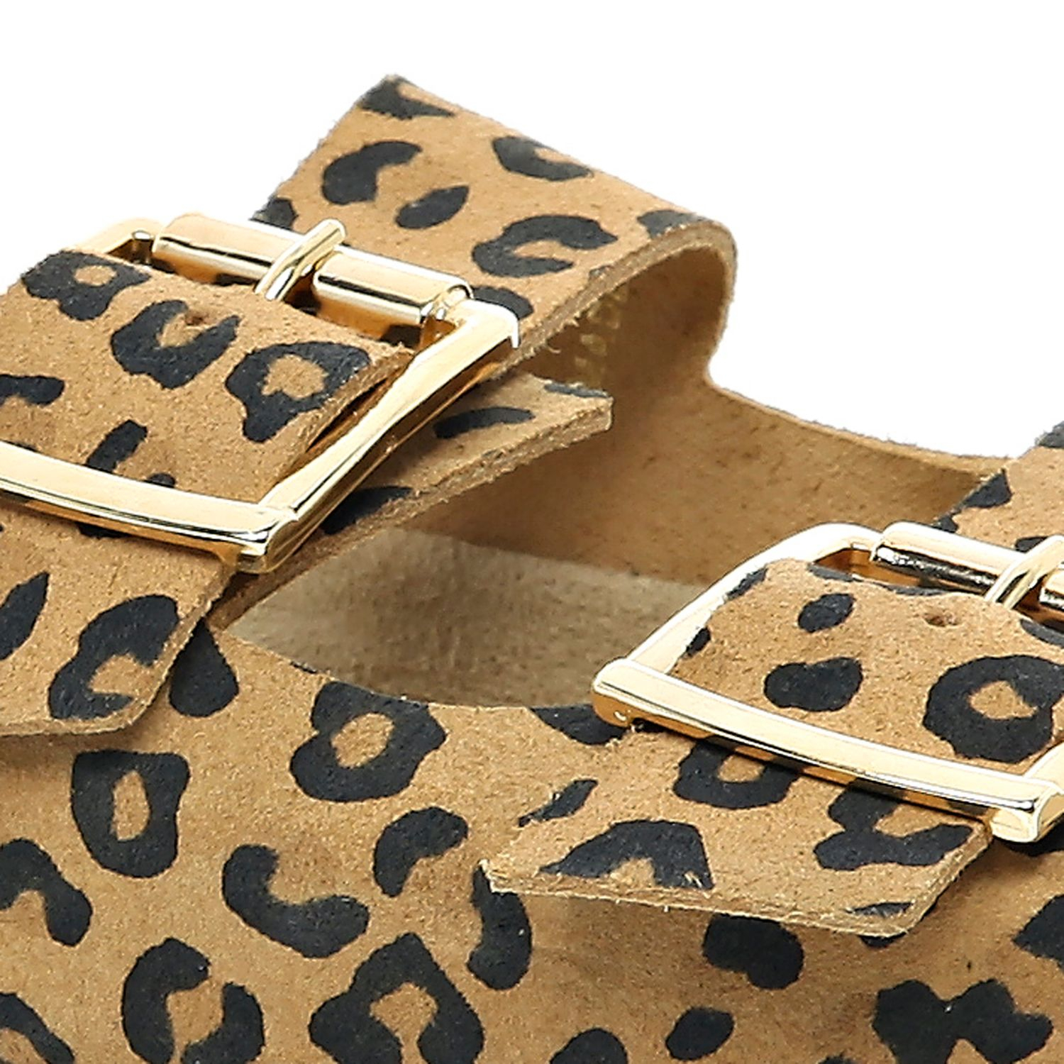 river island leopard slippers