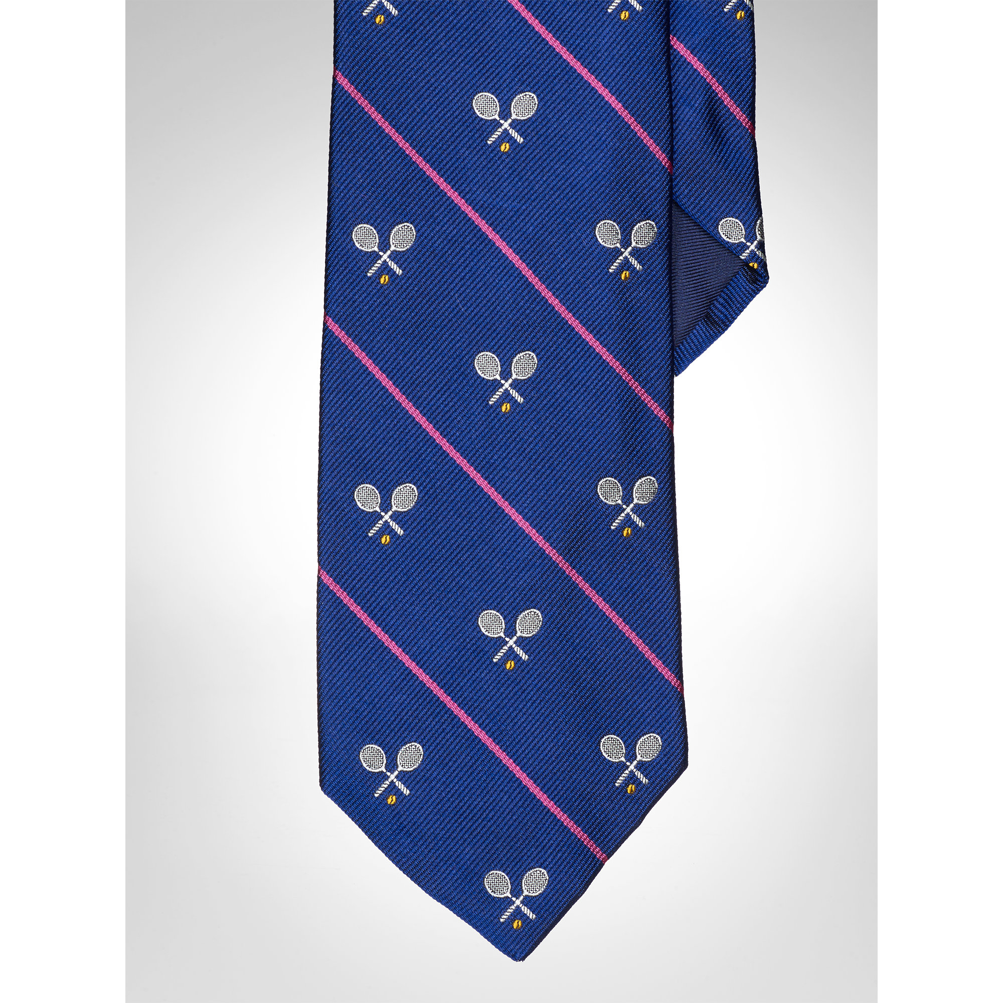 Polo Ralph Lauren Tennis Silk Club Narrow Tie in Blue for Men | Lyst