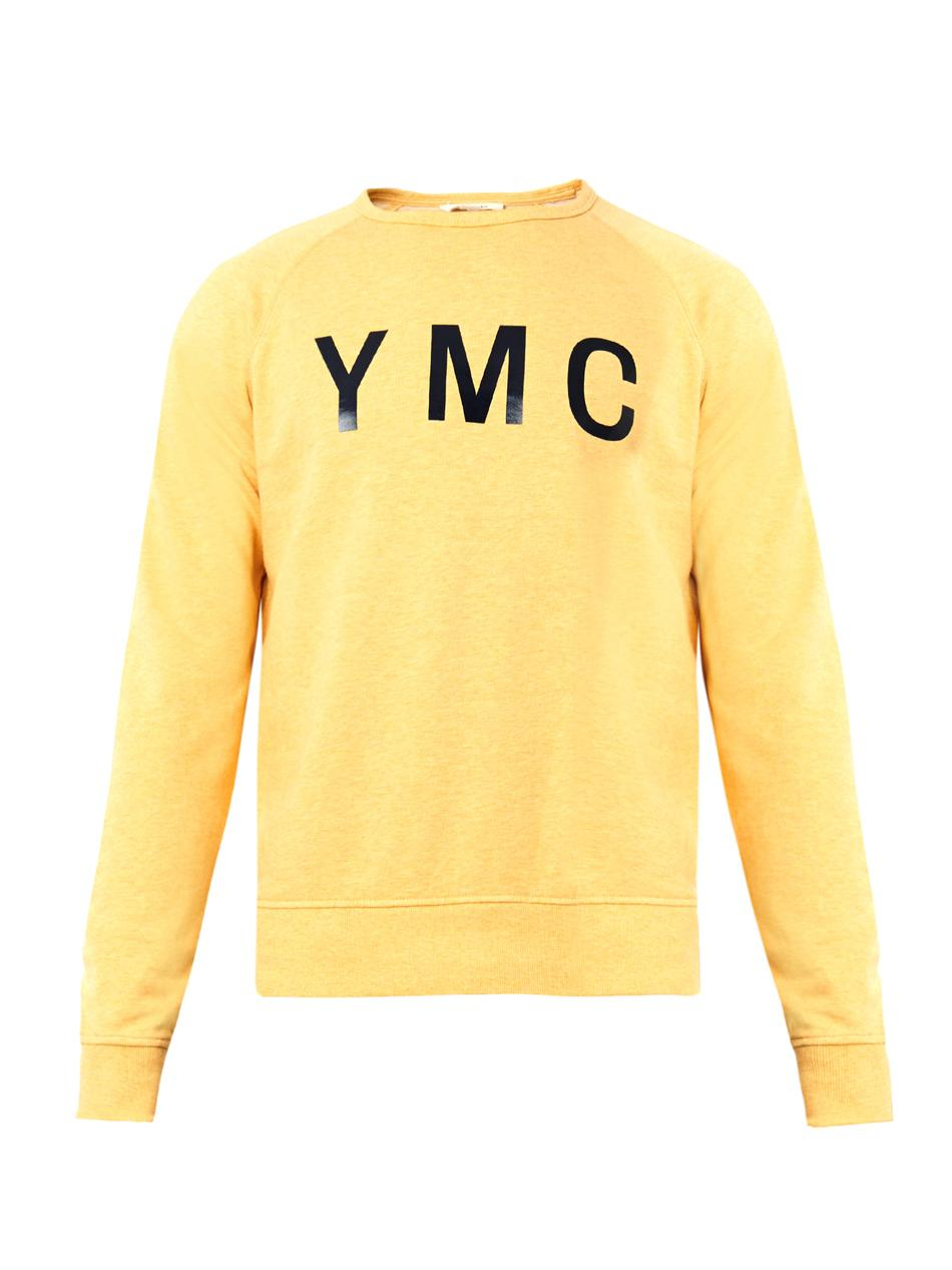 Lyst - Ymc Logo-Print Sweatshirt in Yellow for Men
