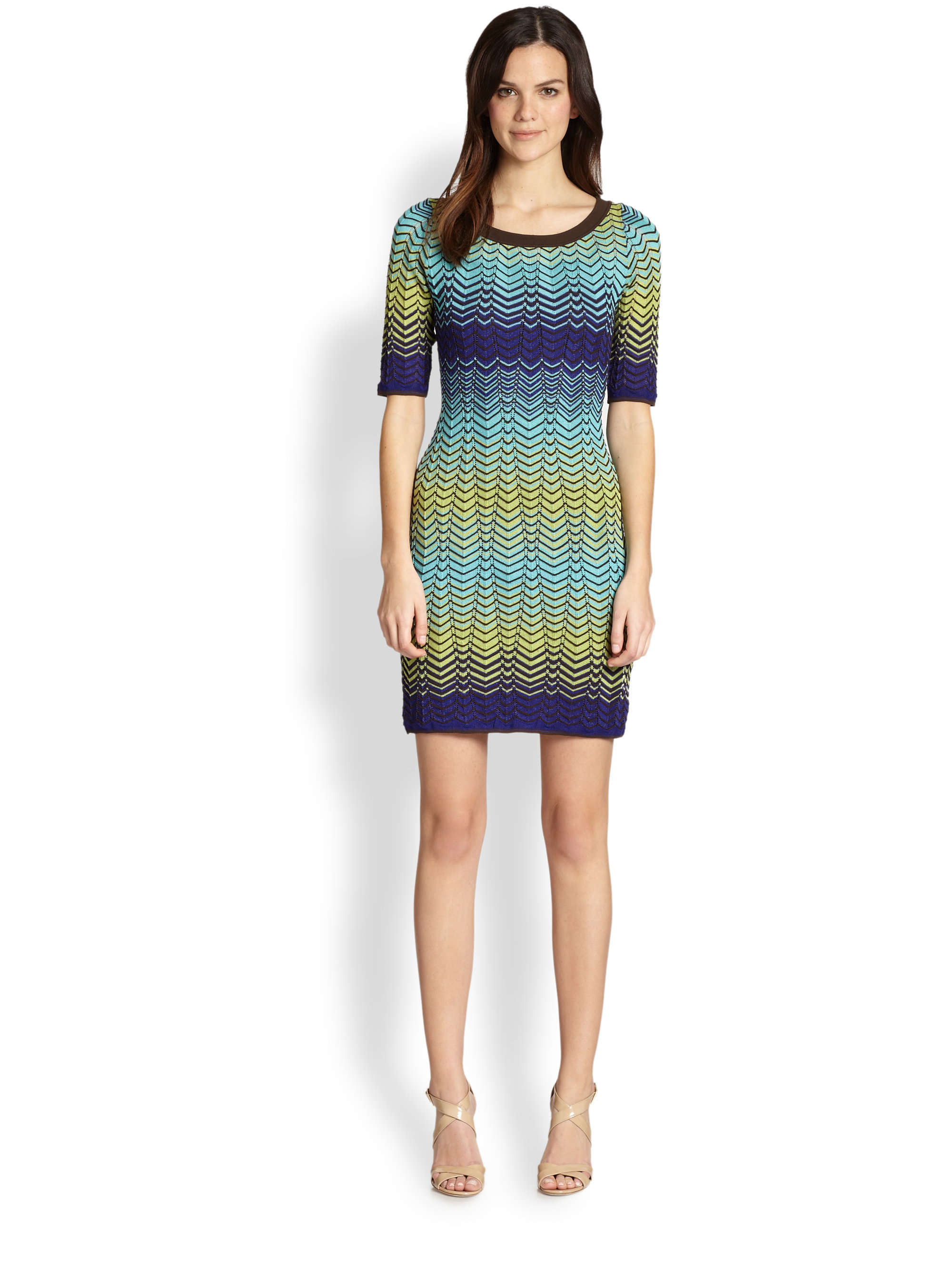 M Missoni Zigzag Knit Dress | Lyst