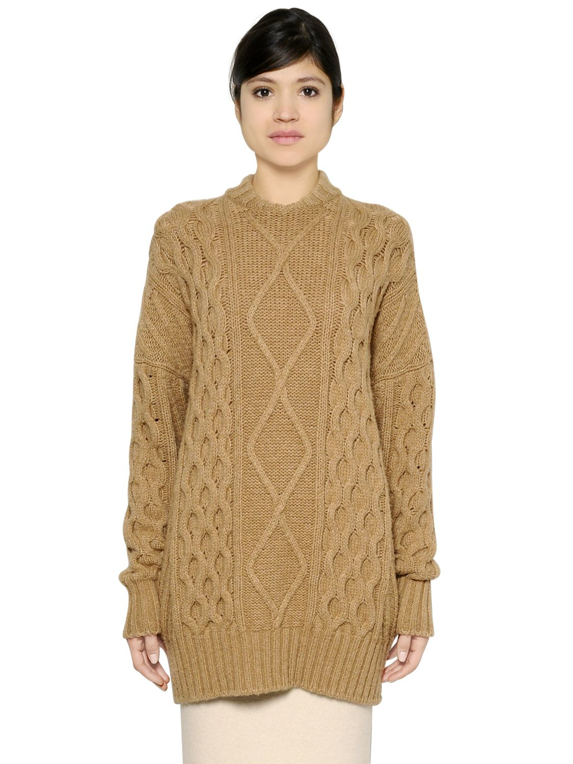 oversized camel sweater