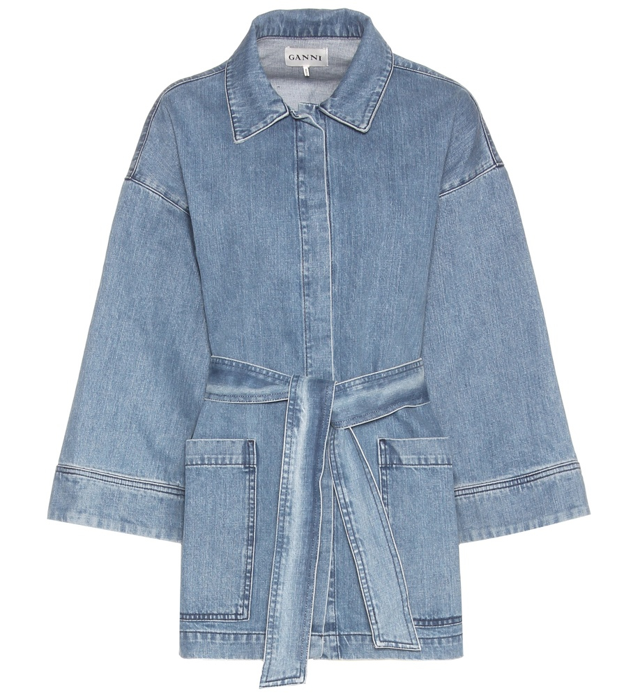 ganni denim coat