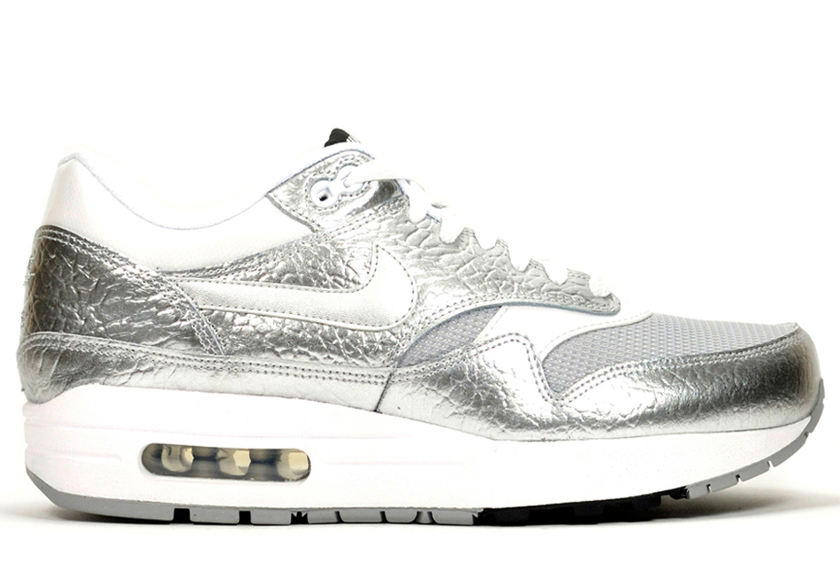 Nike Leather Air Max 1 Apollo Lunar Pack Metallic Silver in White for Men |  Lyst