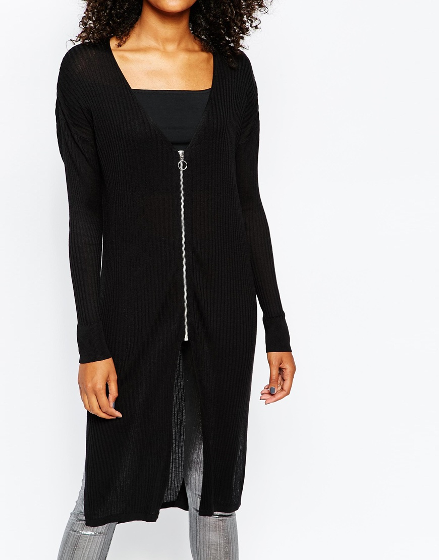 long zip cardigan