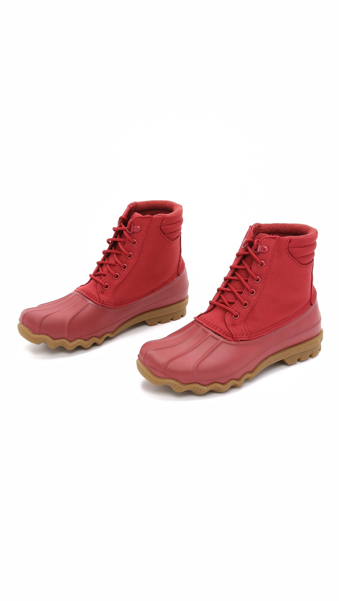 sperry boots red