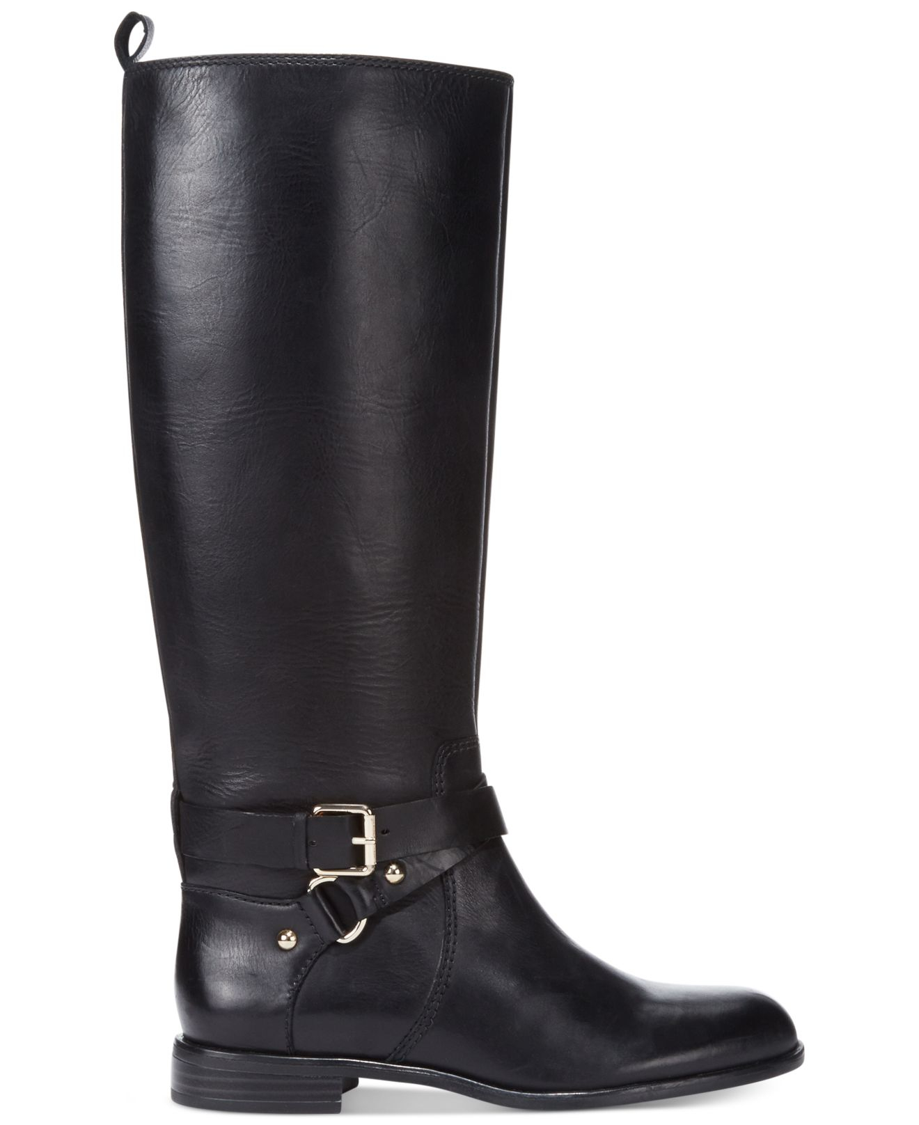 Enzo Angiolini Leather Daniana Wide Calf Riding Boots in Black - Lyst