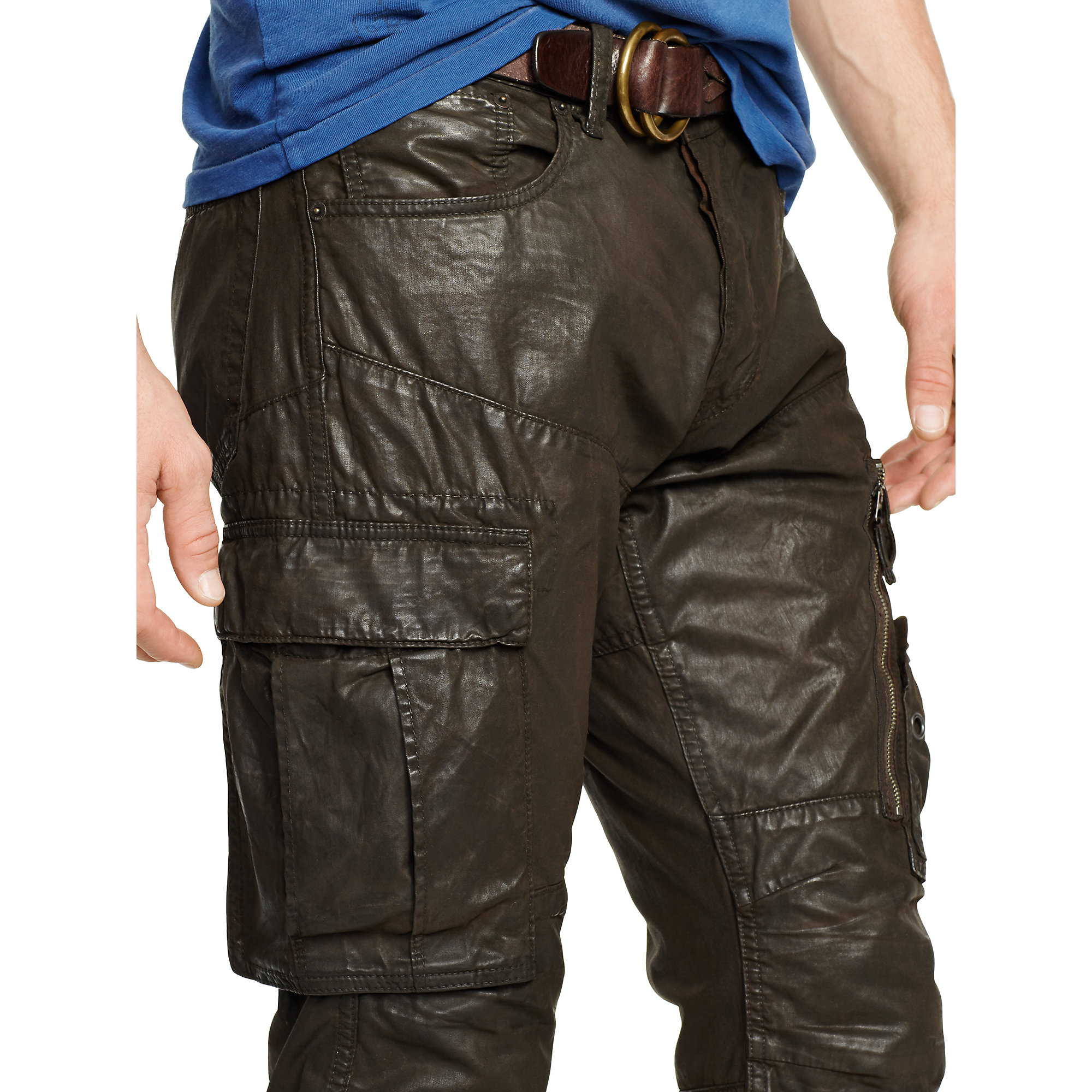 Polo Ralph Lauren Coated Military Pant in Brown for Men - Lyst