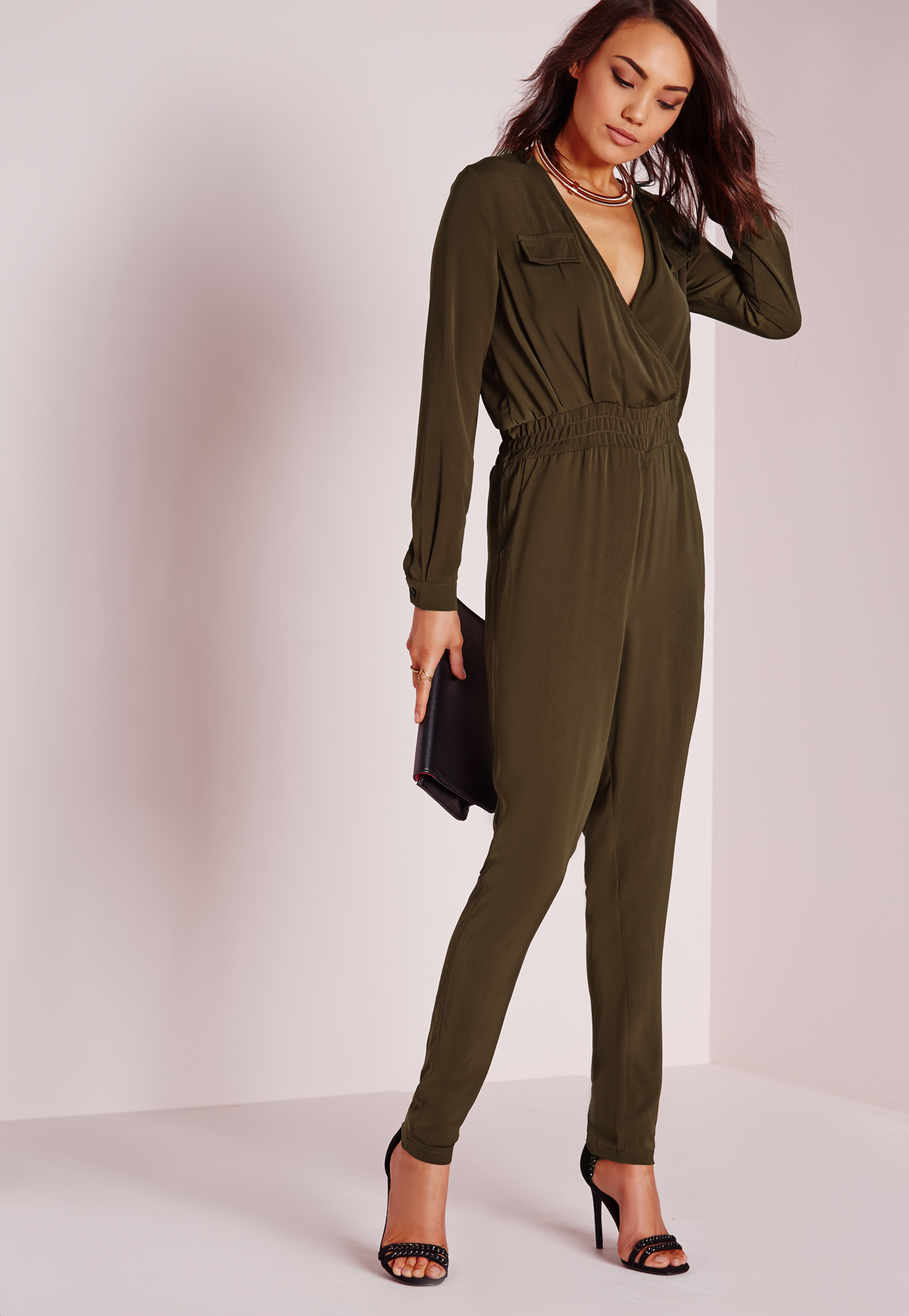 green jumpsuit missguided