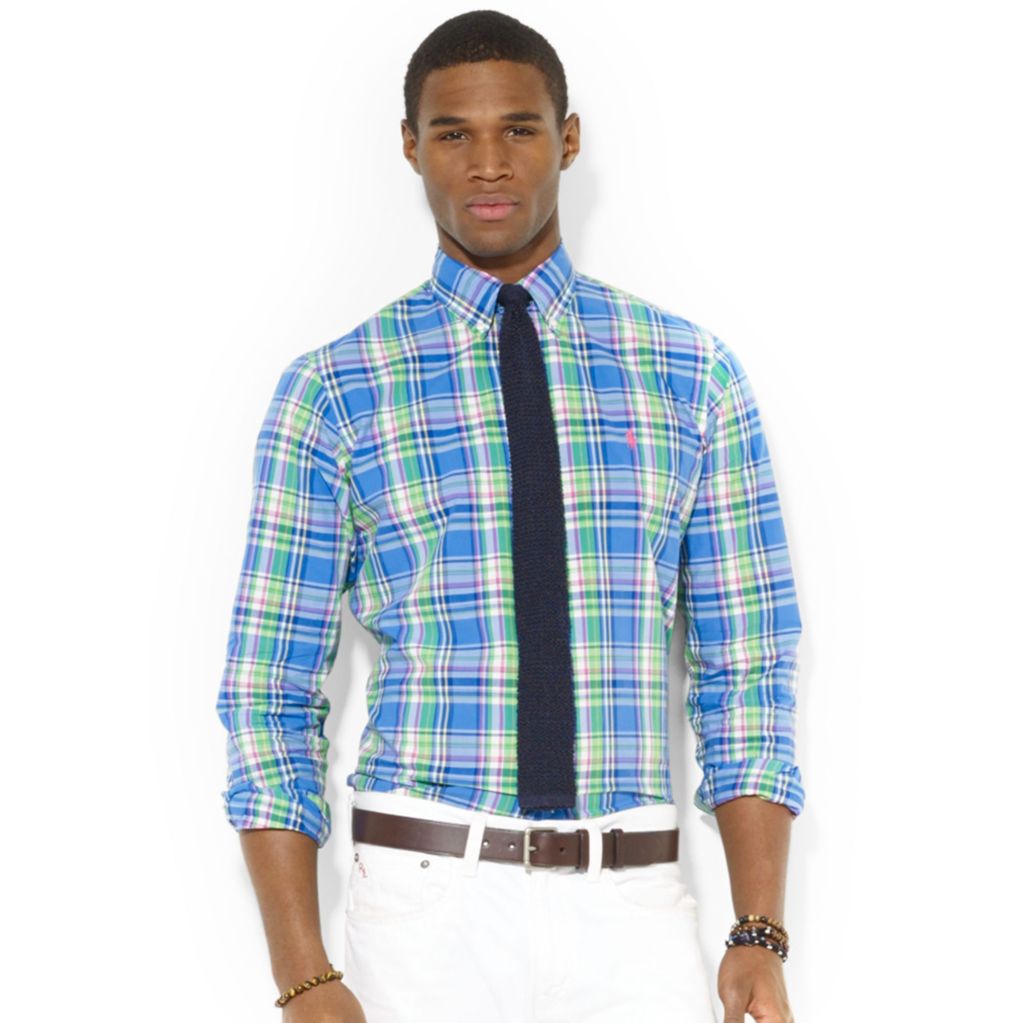 Lyst - Polo Ralph Lauren Polo Customfit Plaid Poplin Shirt for Men