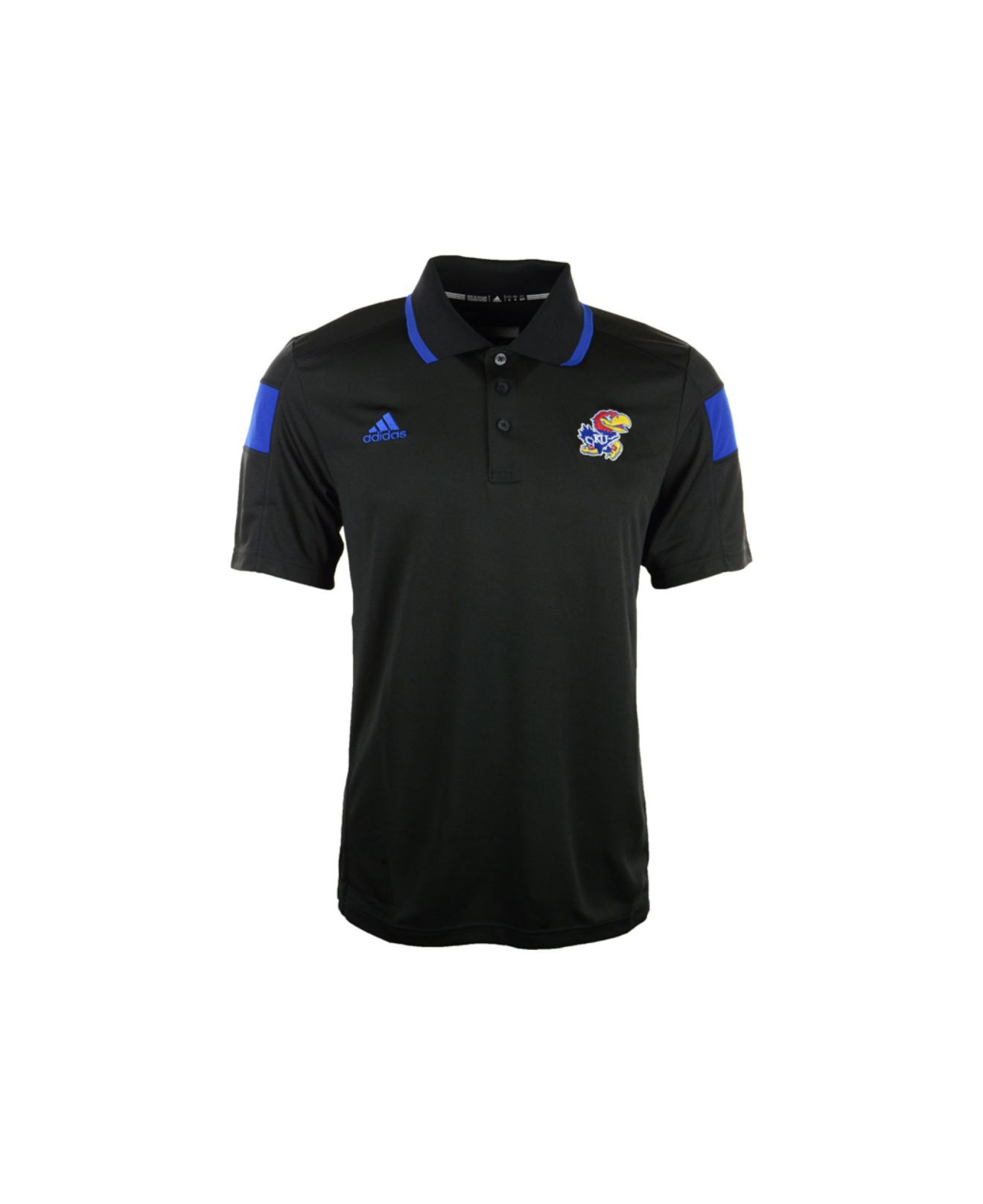 Adidas Mens Kansas Jayhawks Sideline Coach Polo Shirt in Black for Men ...