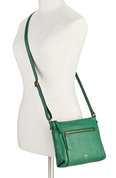 Green Vickery Leather Cross-Body Bag