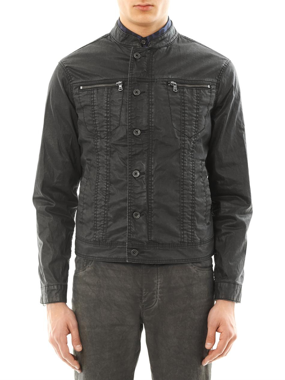 john varvatos black denim jacket