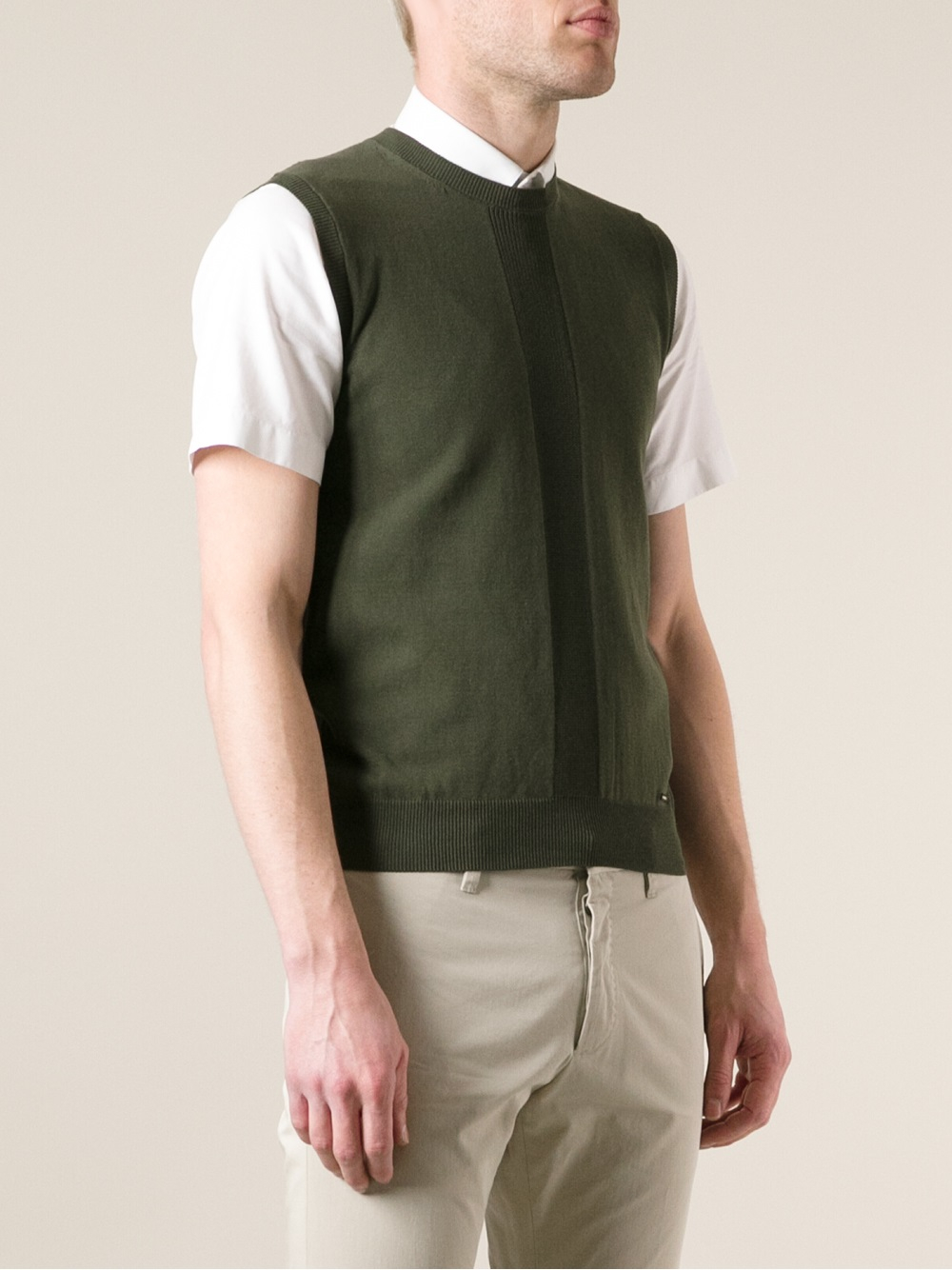 DSquared² Sleeveless Crew Neck Sweater in Green for Men - Lyst