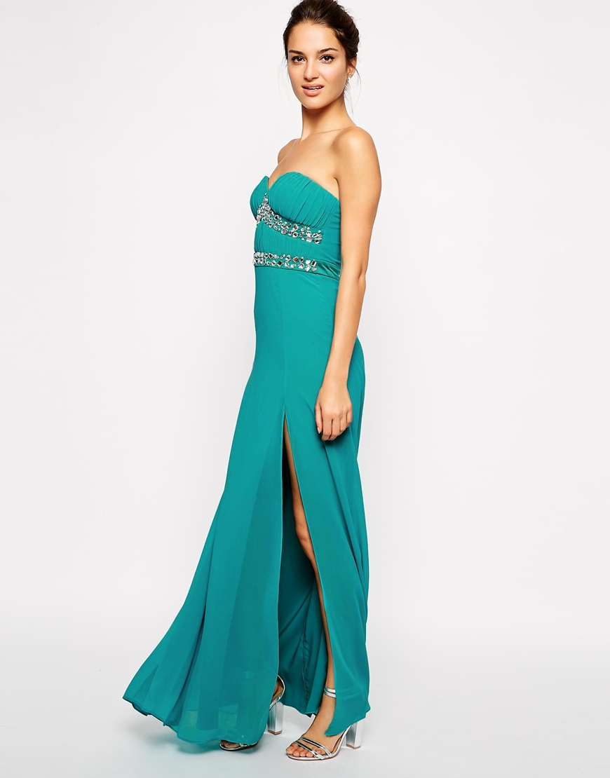 lipsy green maxi dress
