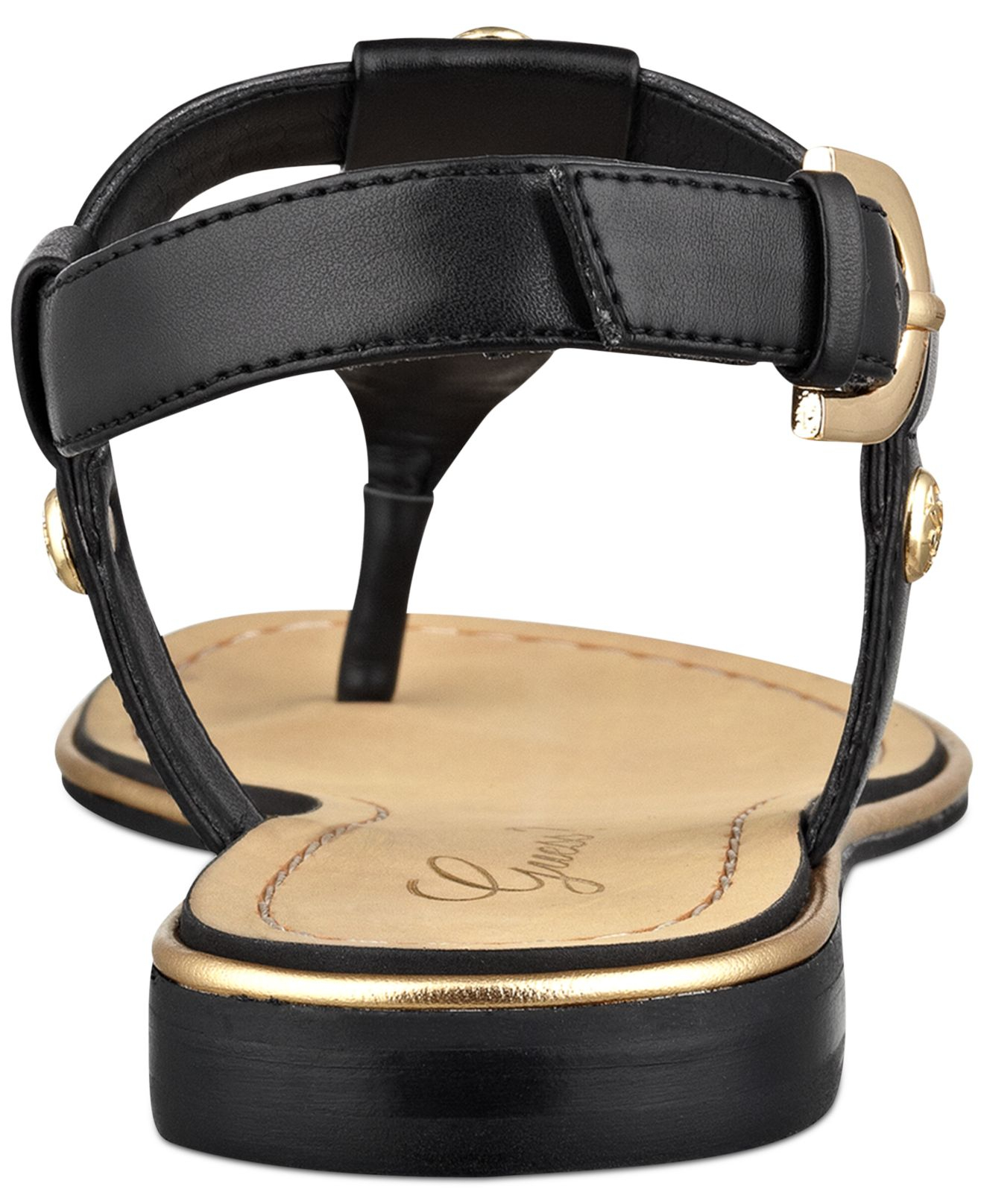 Guess Rehan Chain Thong Sandals in Black - Lyst