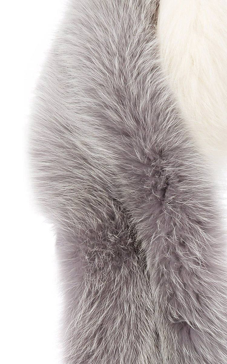 gray fur stole