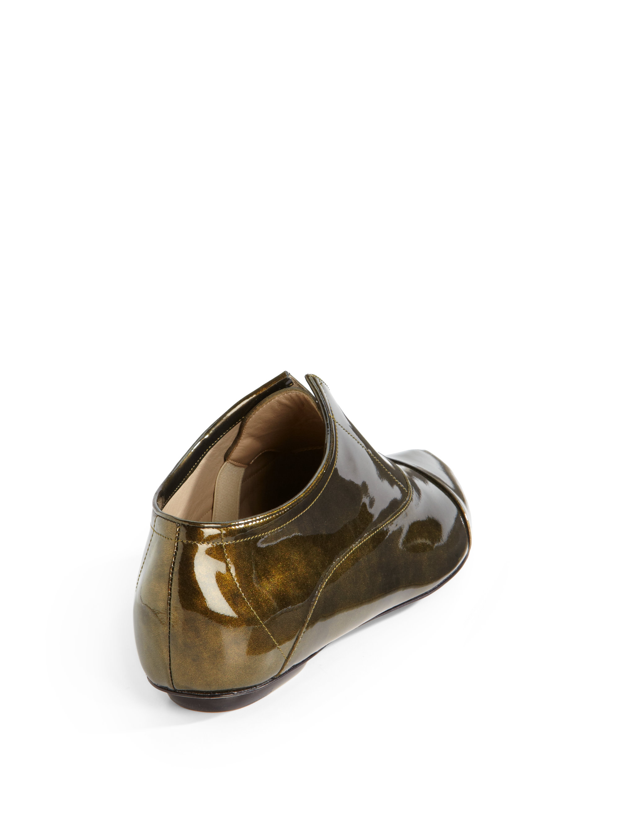 Lyst Calvin Klein Remi Metallic Laceless Oxfords in Brown