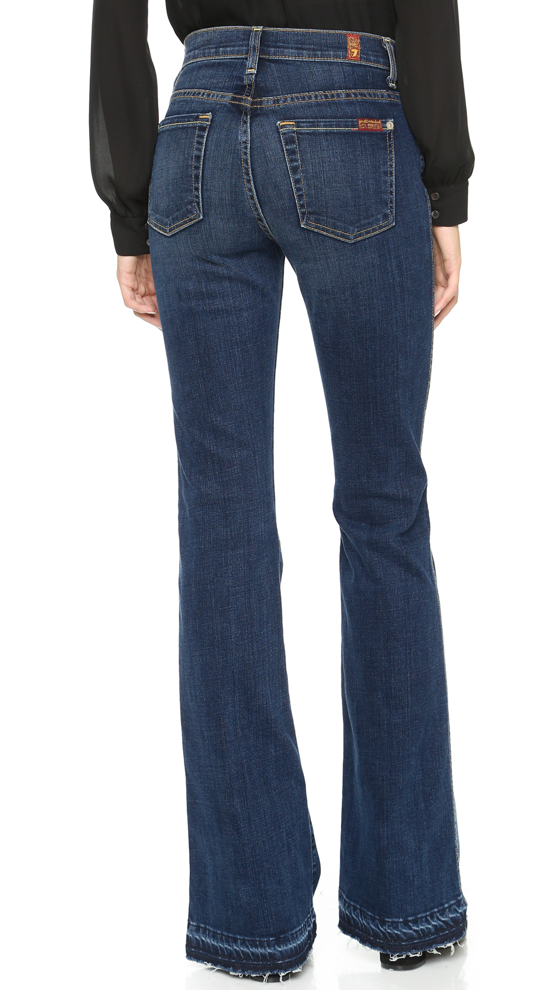 7 For All Mankind Denim High Waisted Boot Cut Jeans in Blue - Lyst