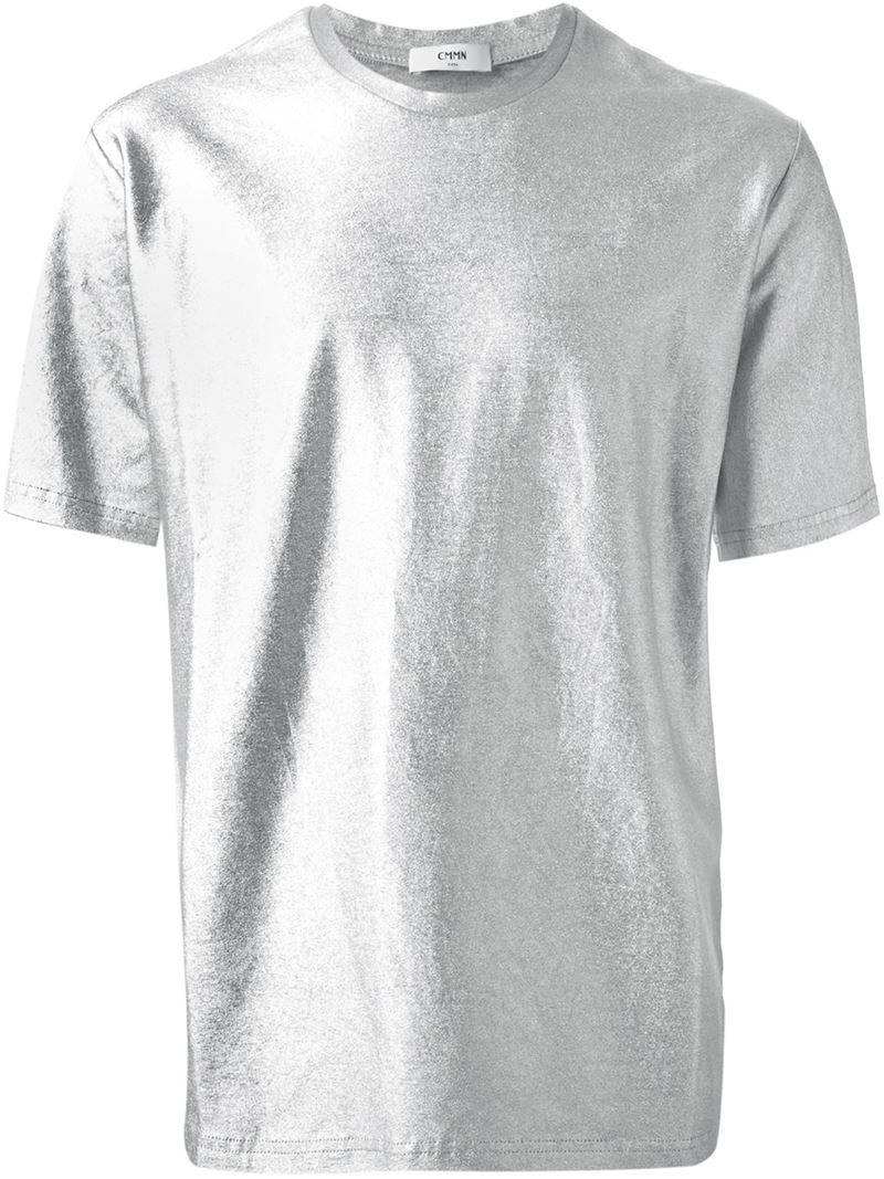 Common Eli Metallic T-Shirt in Metallic for Men | Lyst