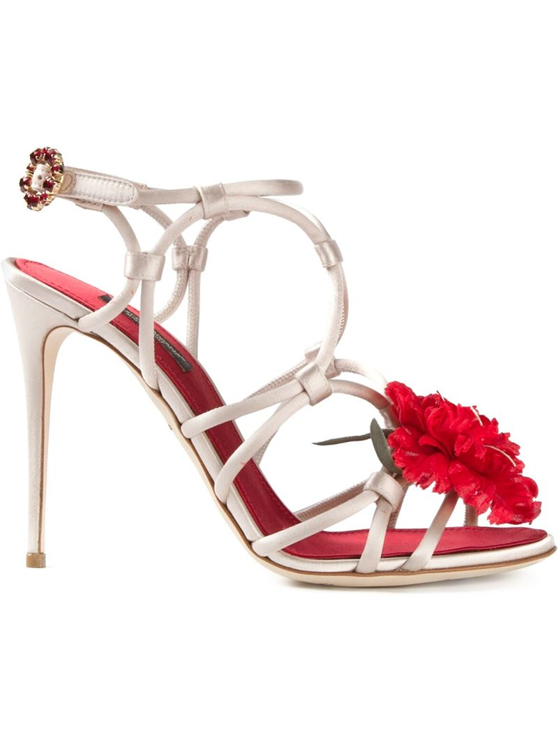 Dolce & Gabbana 'keira' Sandals in Natural - Lyst