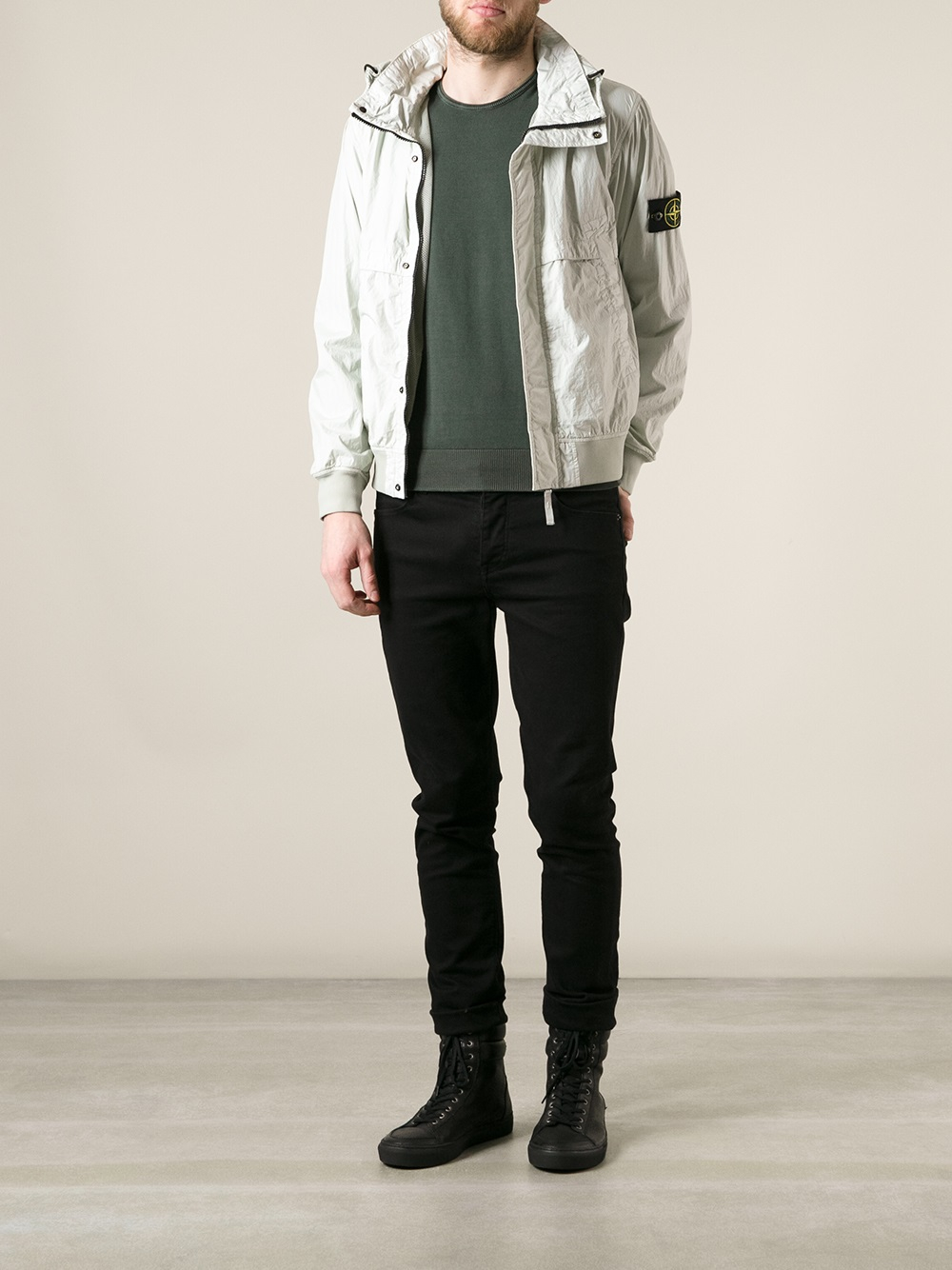 stone island jacket zip
