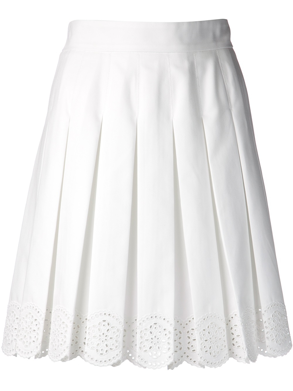 Lyst - Alexander mcqueen Eyelet Skirt in White