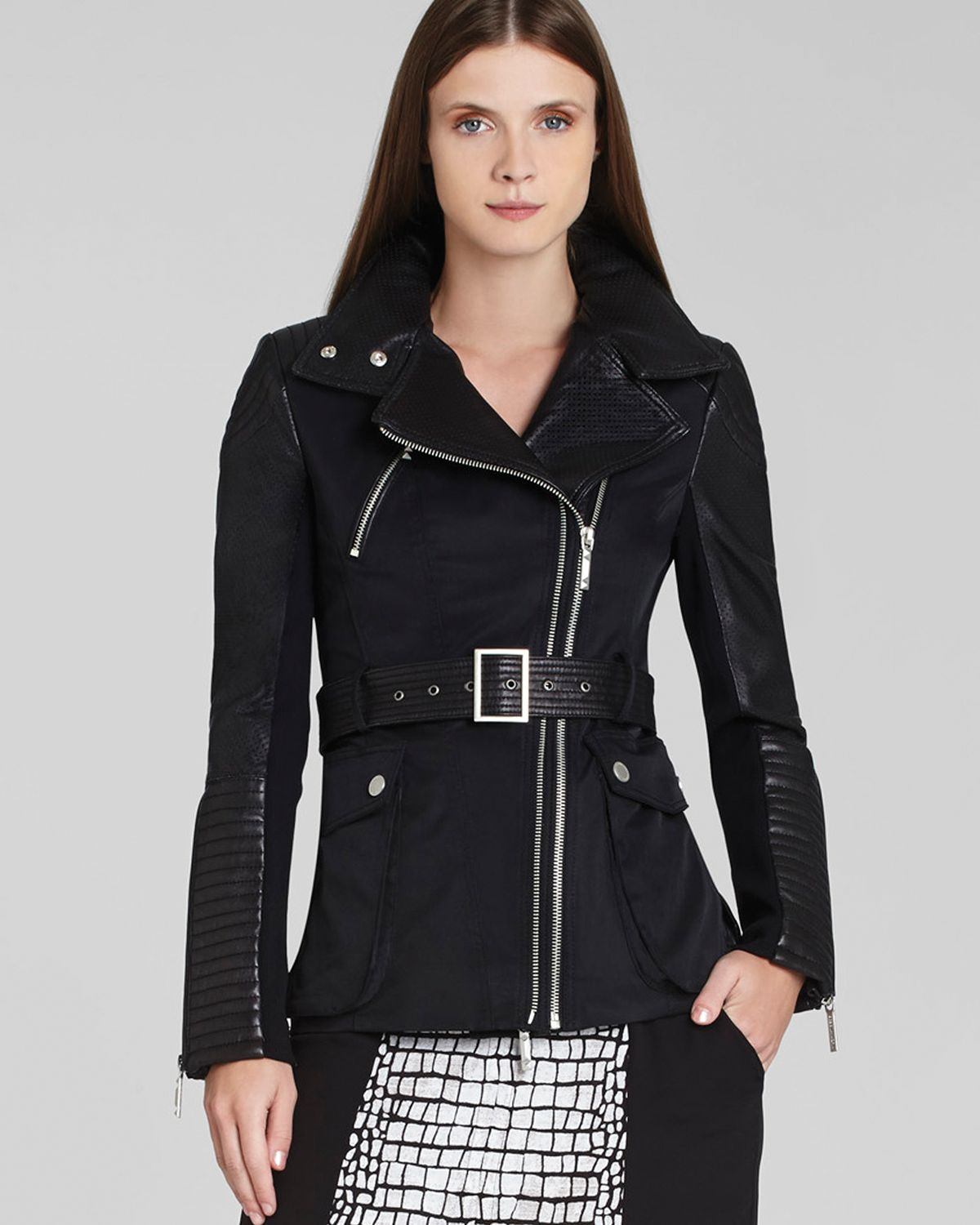 bcbg black coat