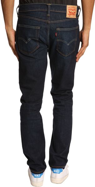 Levi's 508 Tapered Fitted Dark Blue Faded Jeans in Blue for Men | Lyst