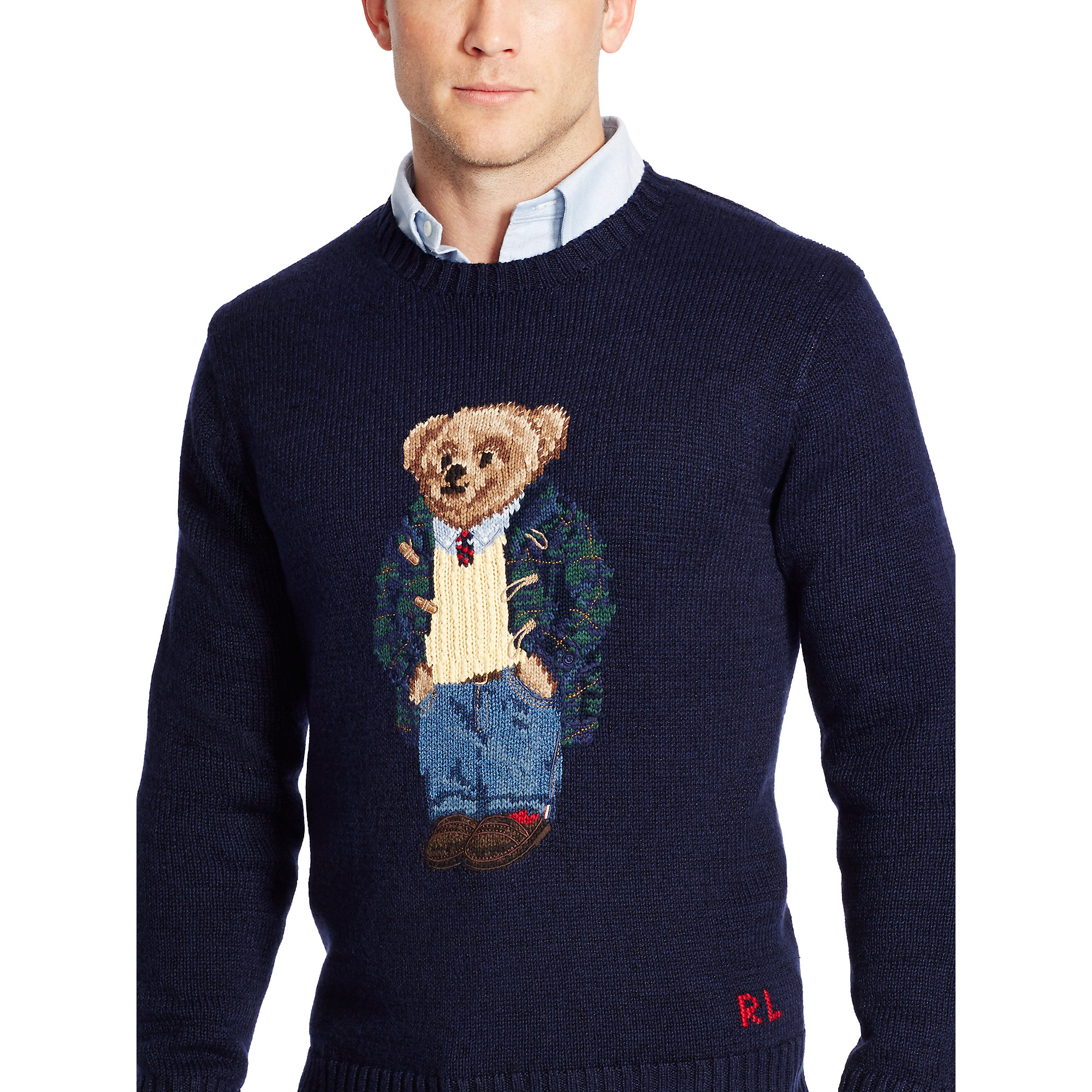 ralph lauren bear sweater mens
