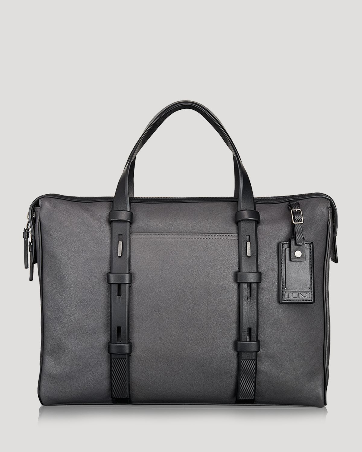 Lyst Tumi Mission Harrison Leather Brief in Gray for Men