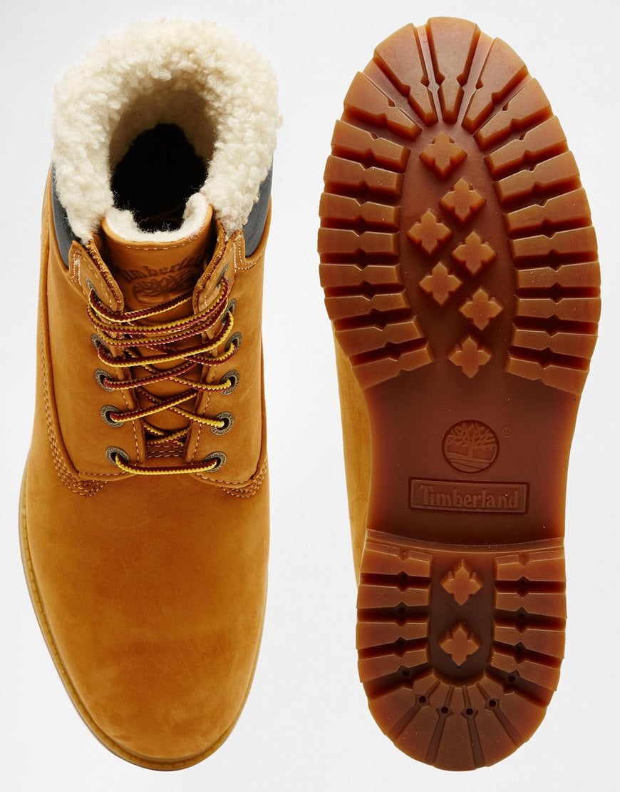 shearling timberland boots mens