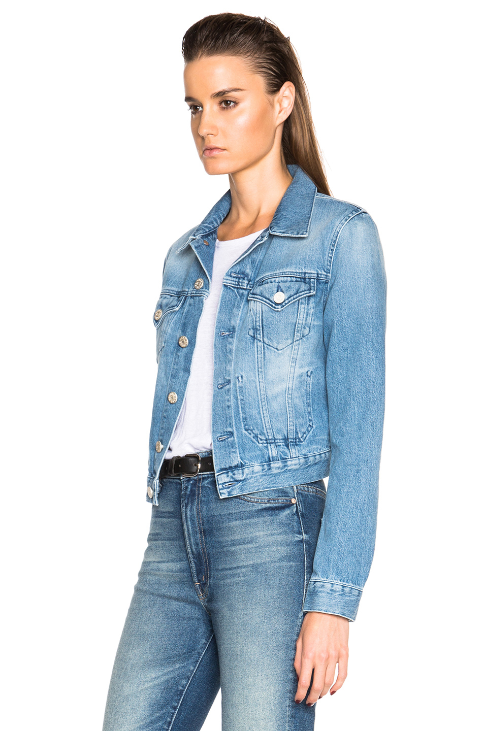 acne studios cropped denim jacket