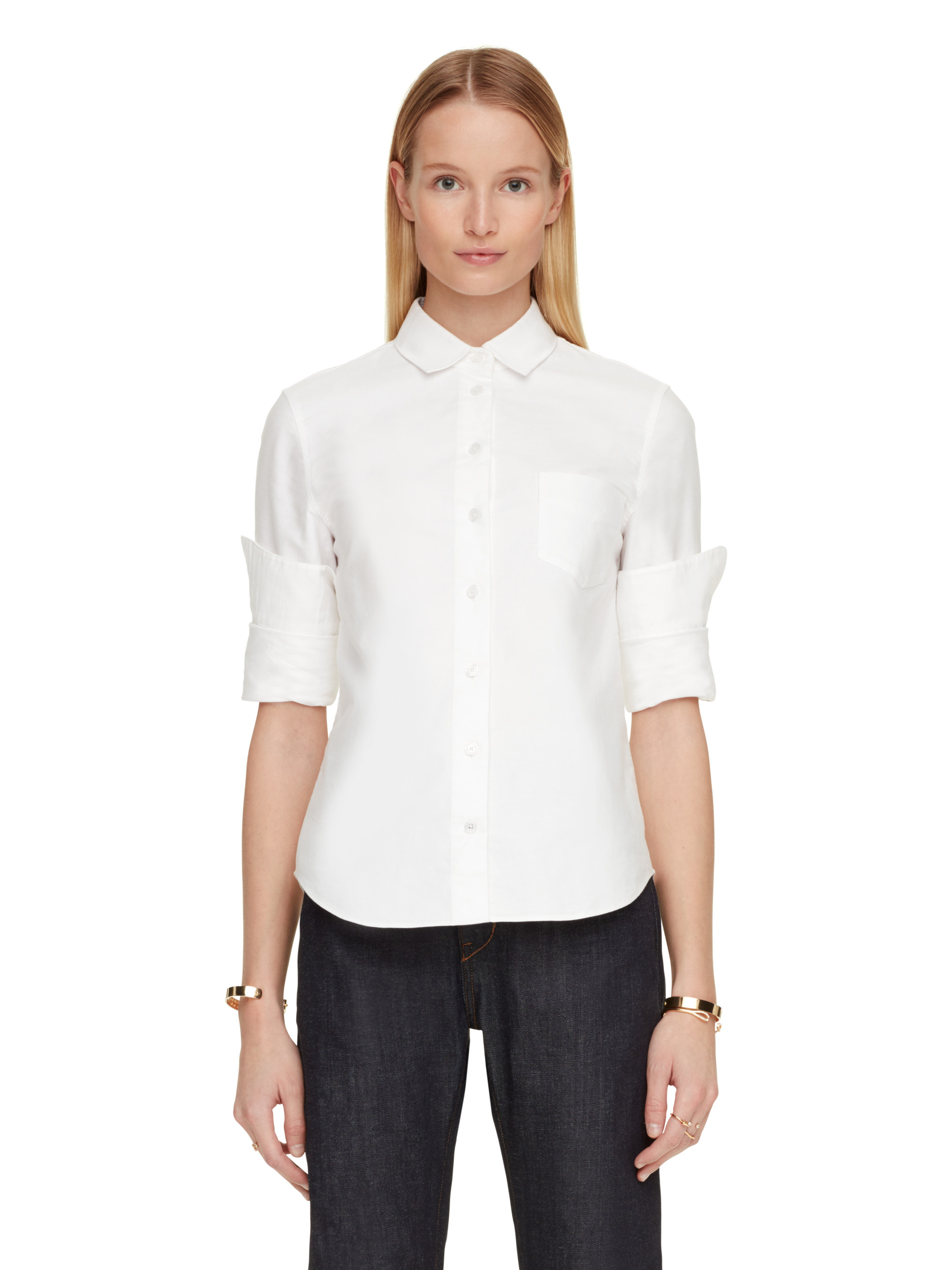 Kate spade Smart Oxford Shirt in White | Lyst