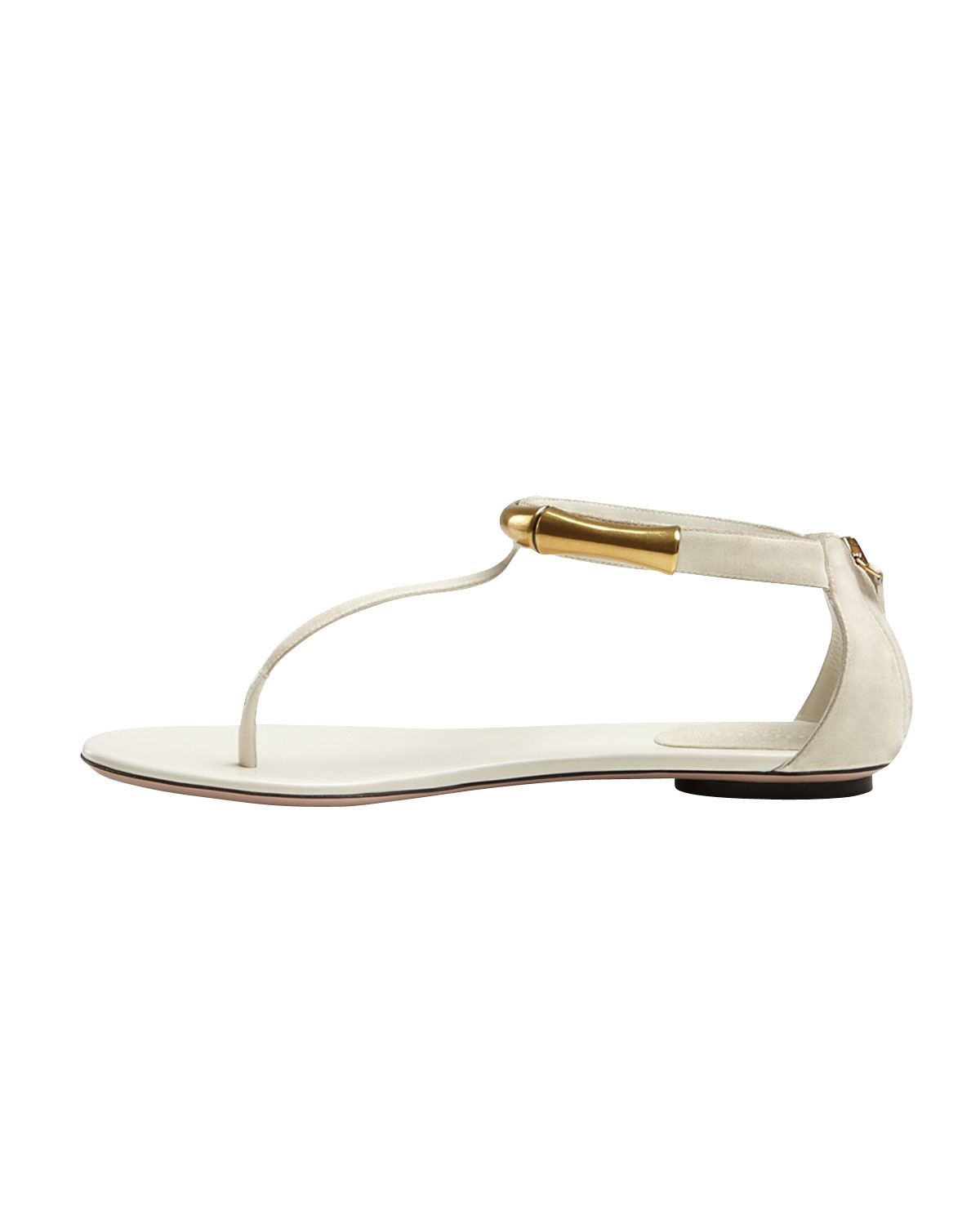 Gucci Coraline Bamboo Anklewrap Thong Sandal in Natural - Lyst