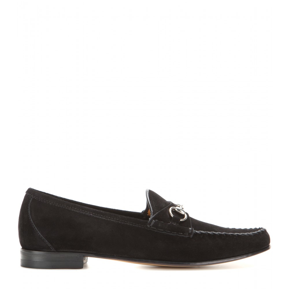 suede black loafers lyst gucci bit suede loafers in black suede black loafers lyst gucci bit suede loafers in black