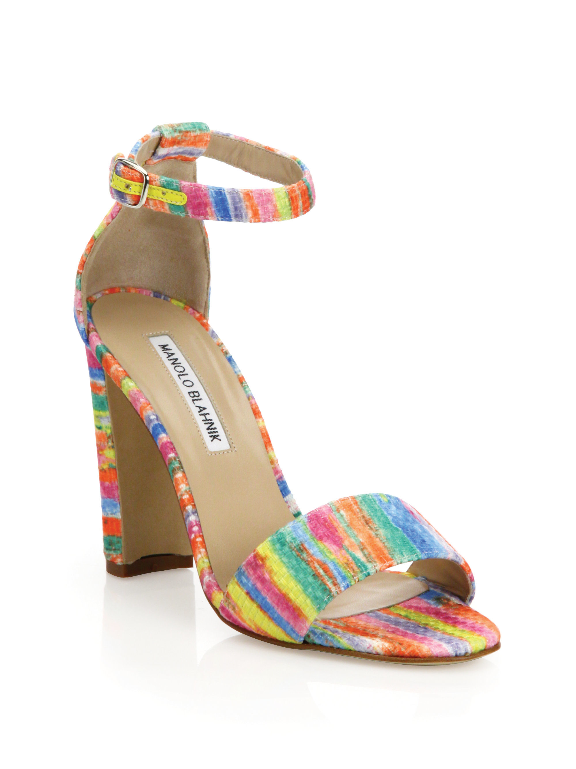 rainbow strap sandals