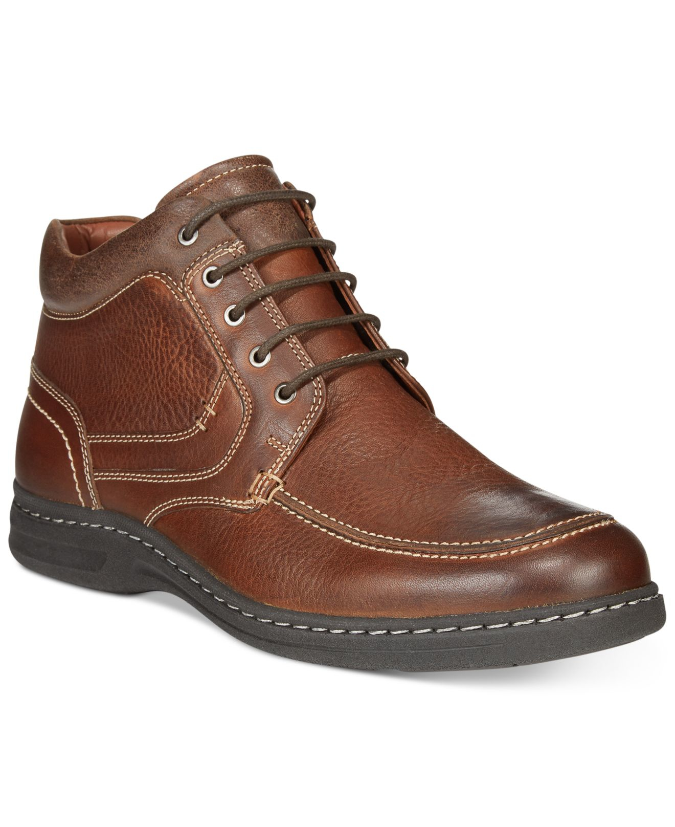 Johnston & Murphy Leather Mccarter Moc Toe Boots in Brown for Men - Lyst