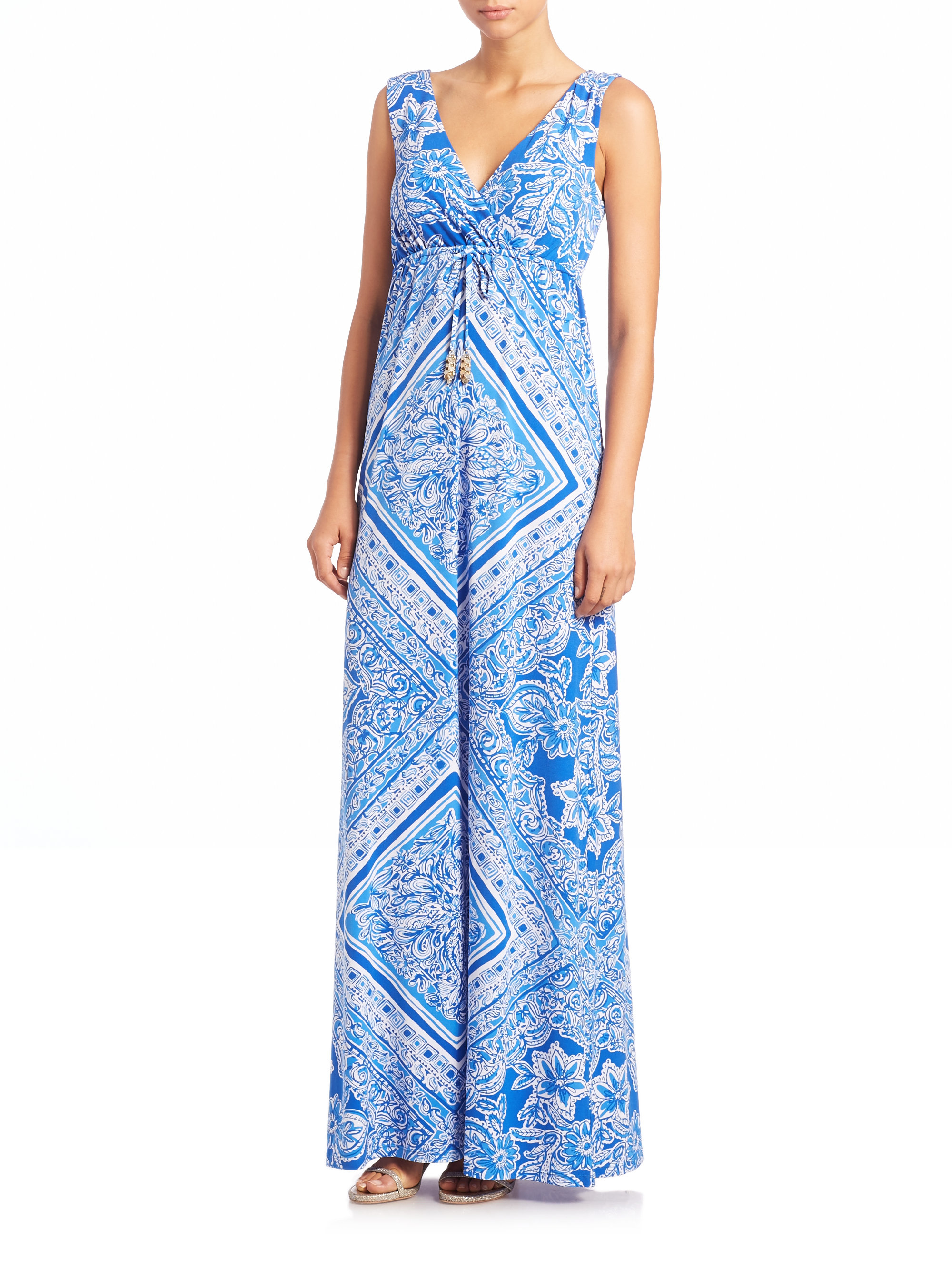 Lilly Pulitzer Miraflora Maxi Dress in Blue Lyst