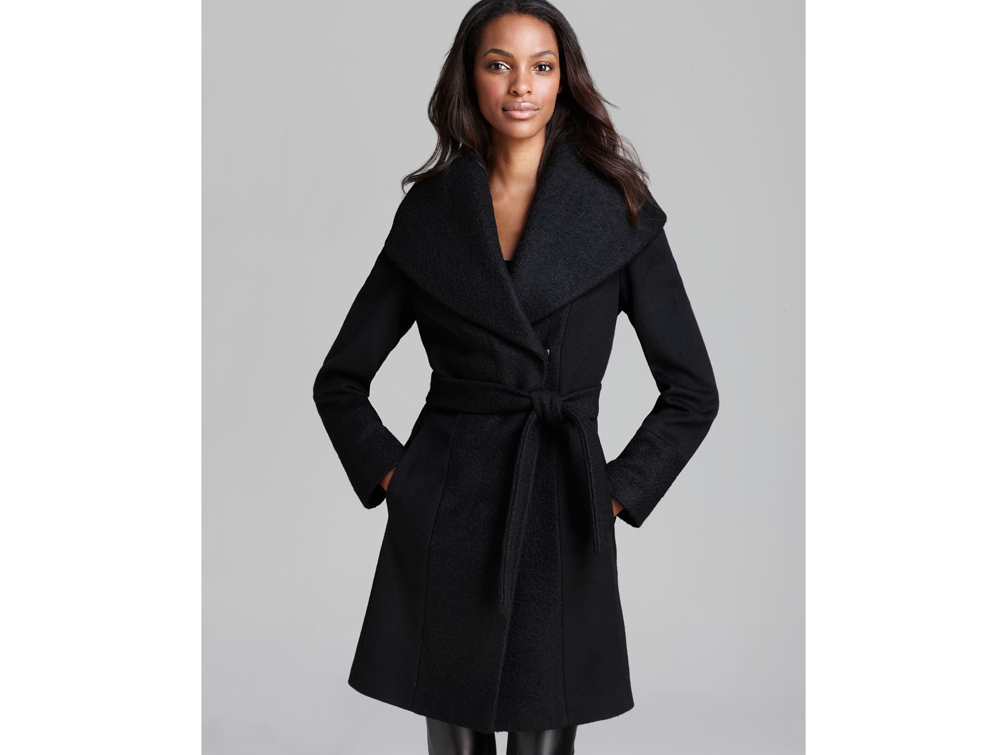 women's wool wrap coat