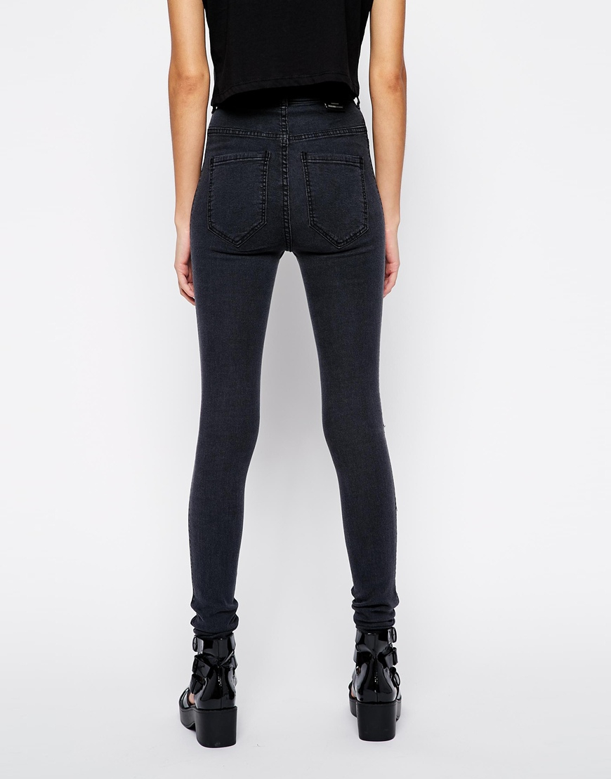 Dr. Denim Solitaire High Waist Super Skinny Jeans in Black - Lyst